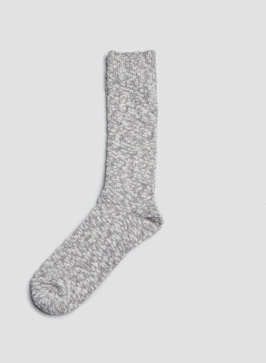 Anonymous Ism Lightweight Slub Crew Sock in Mid Grey - 2