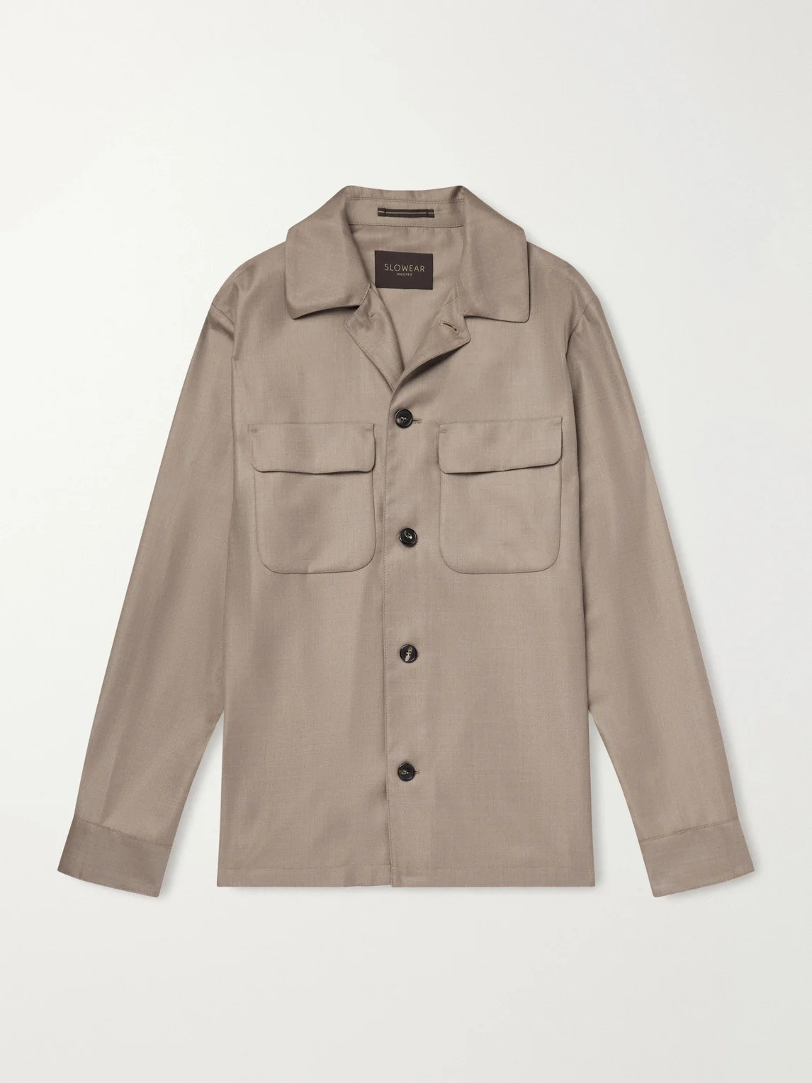 Wool and Silk-Blend Overshirt - 1
