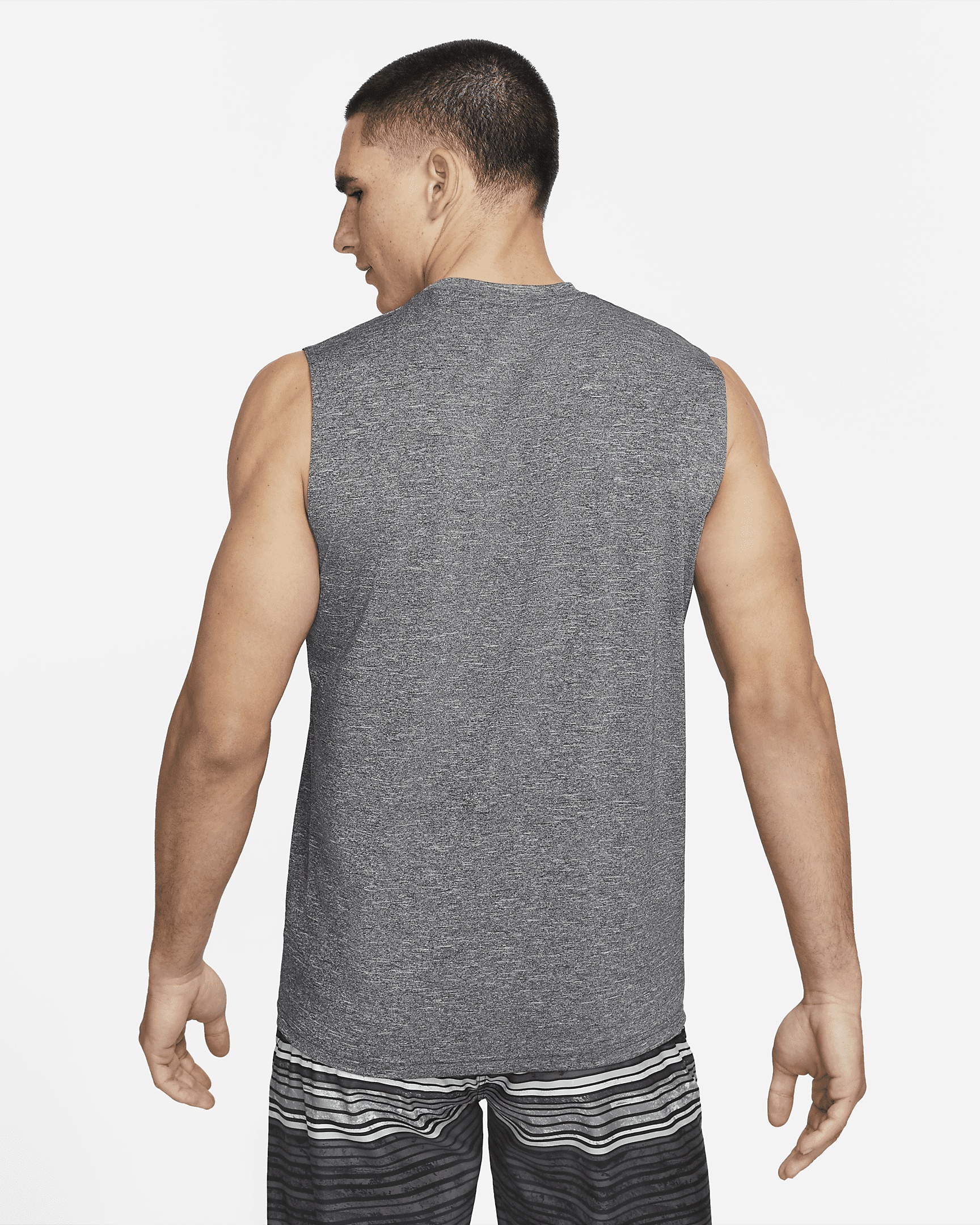 Nike Men's Heathered Sleeveless Hydroguard Swim Shirt - 2