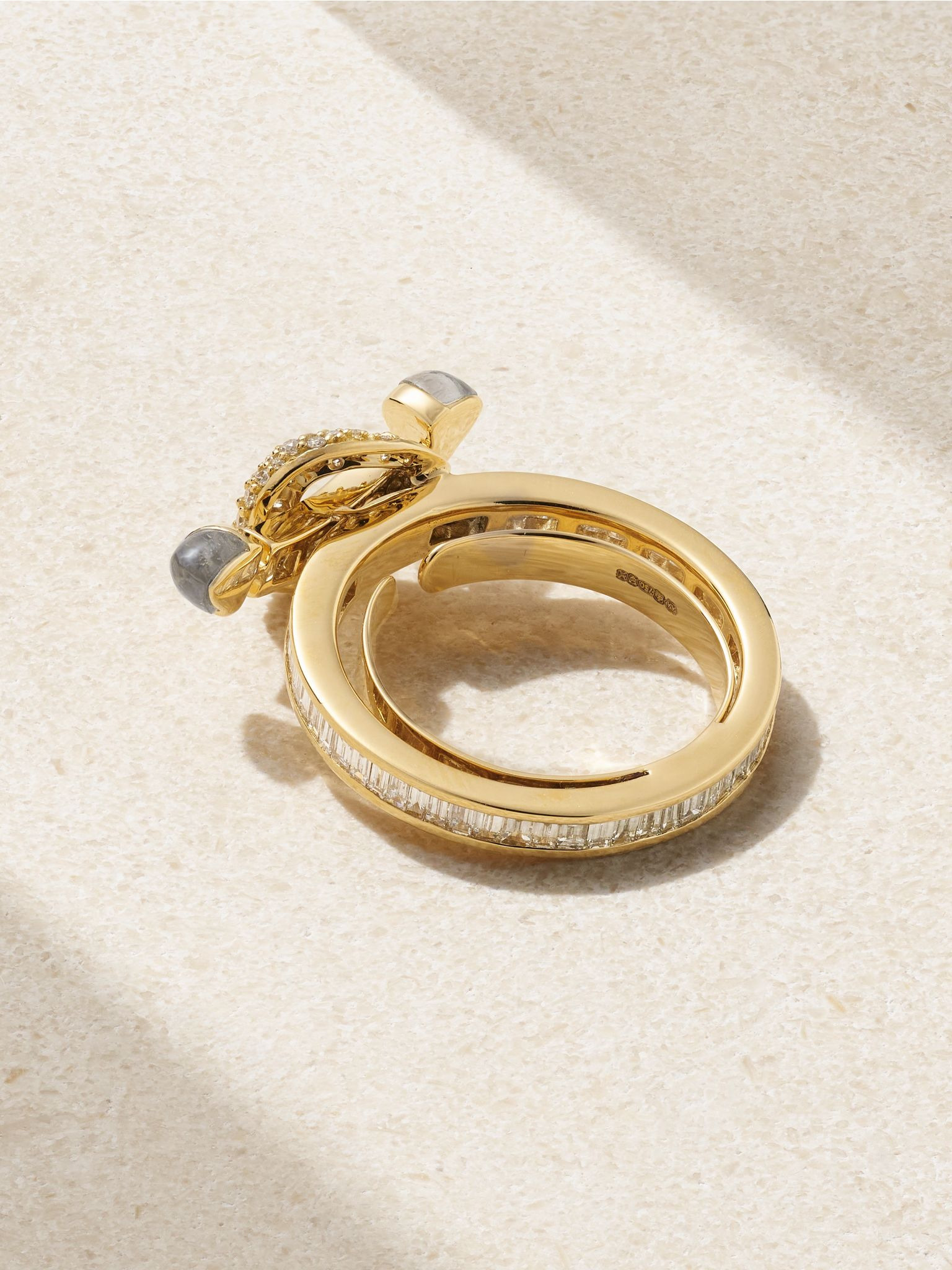 Chakra 18-karat gold, crystal quartz and diamond ring Gold - 3