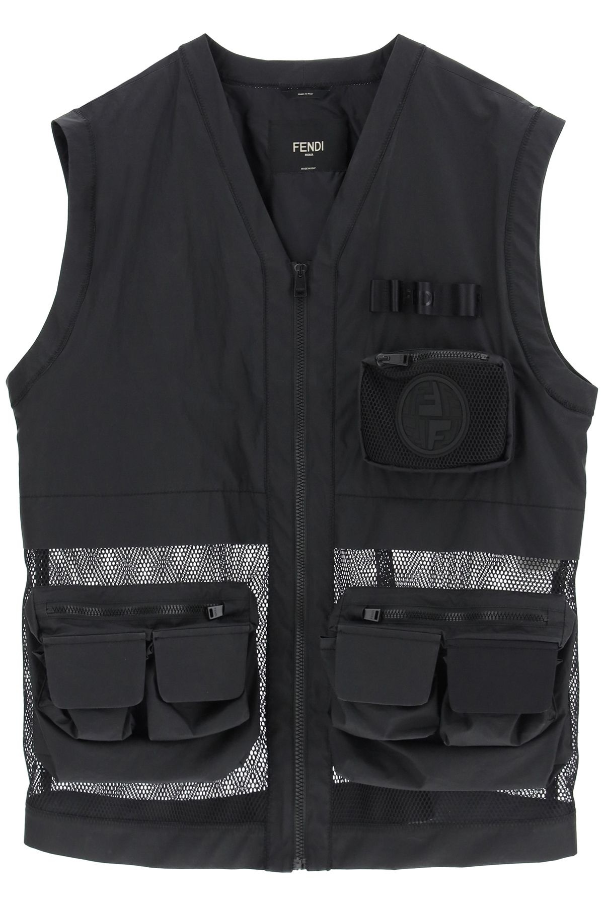 COTTON AND MESH VEST - 1