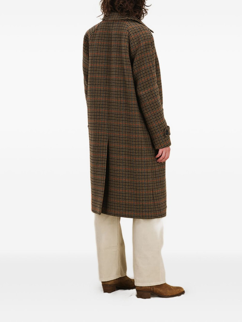check-pattern single-breasted coat 3