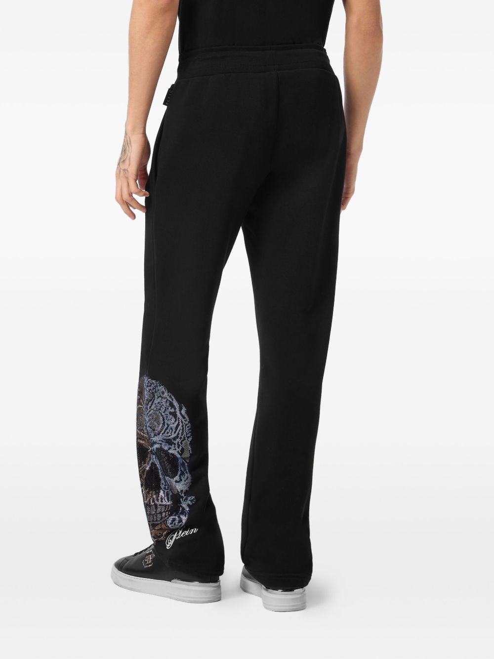 skull-embellished track trousers - 4