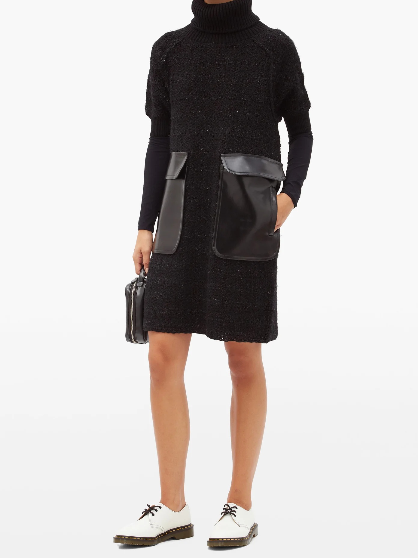 Contrast-pocket tweed dress - 2