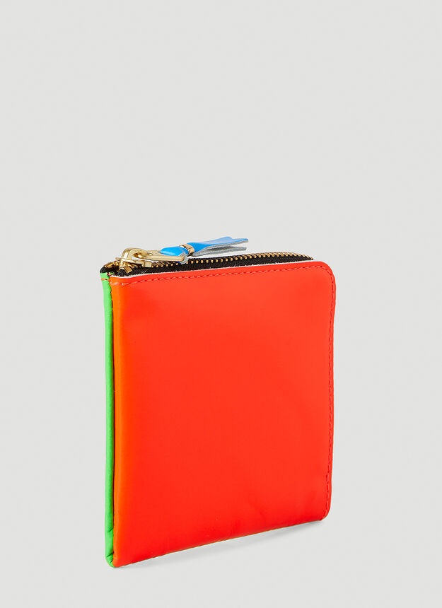 Fluo Zip Wallet in Green - 2