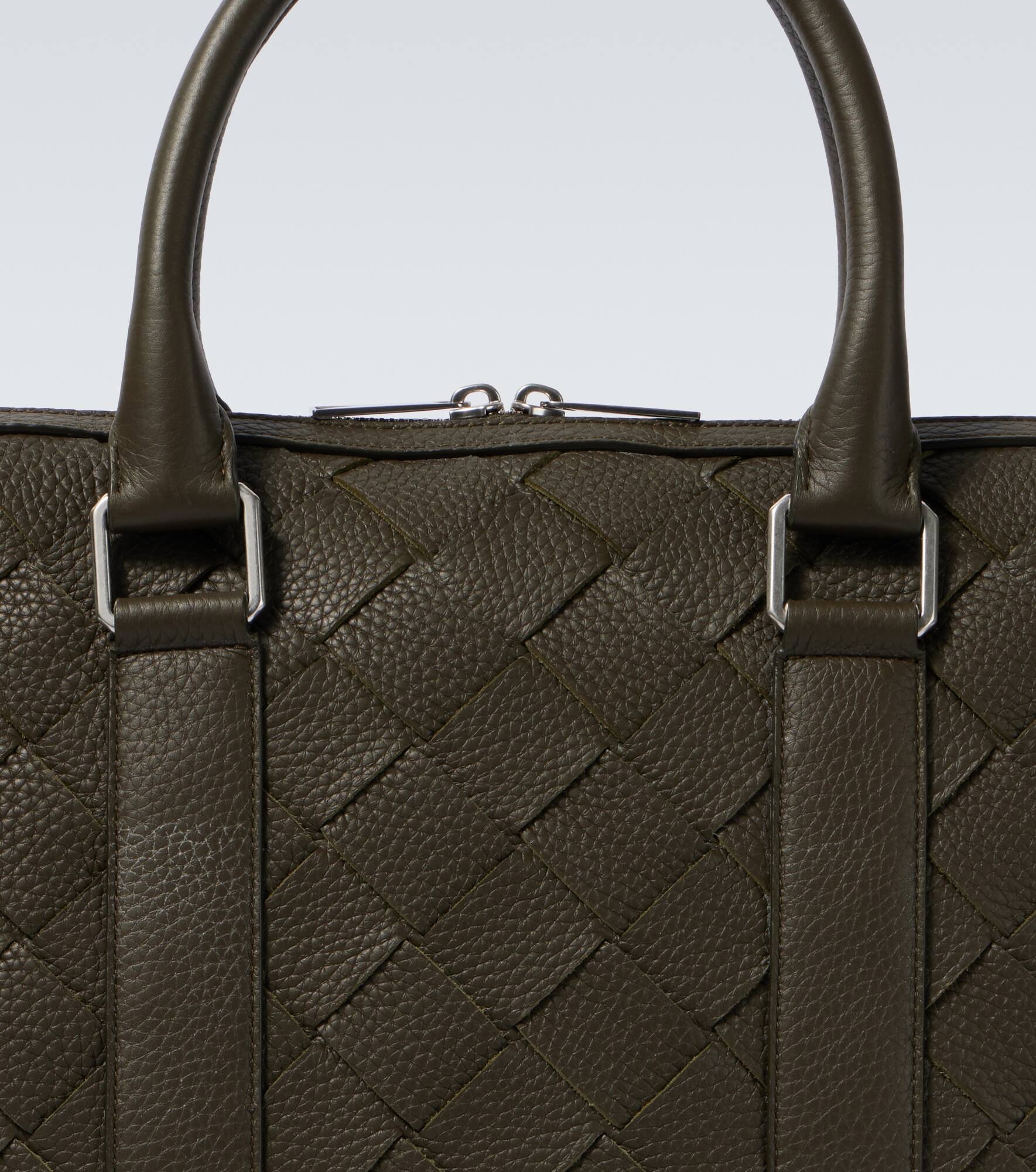 Intrecciato leather briefcase - 6