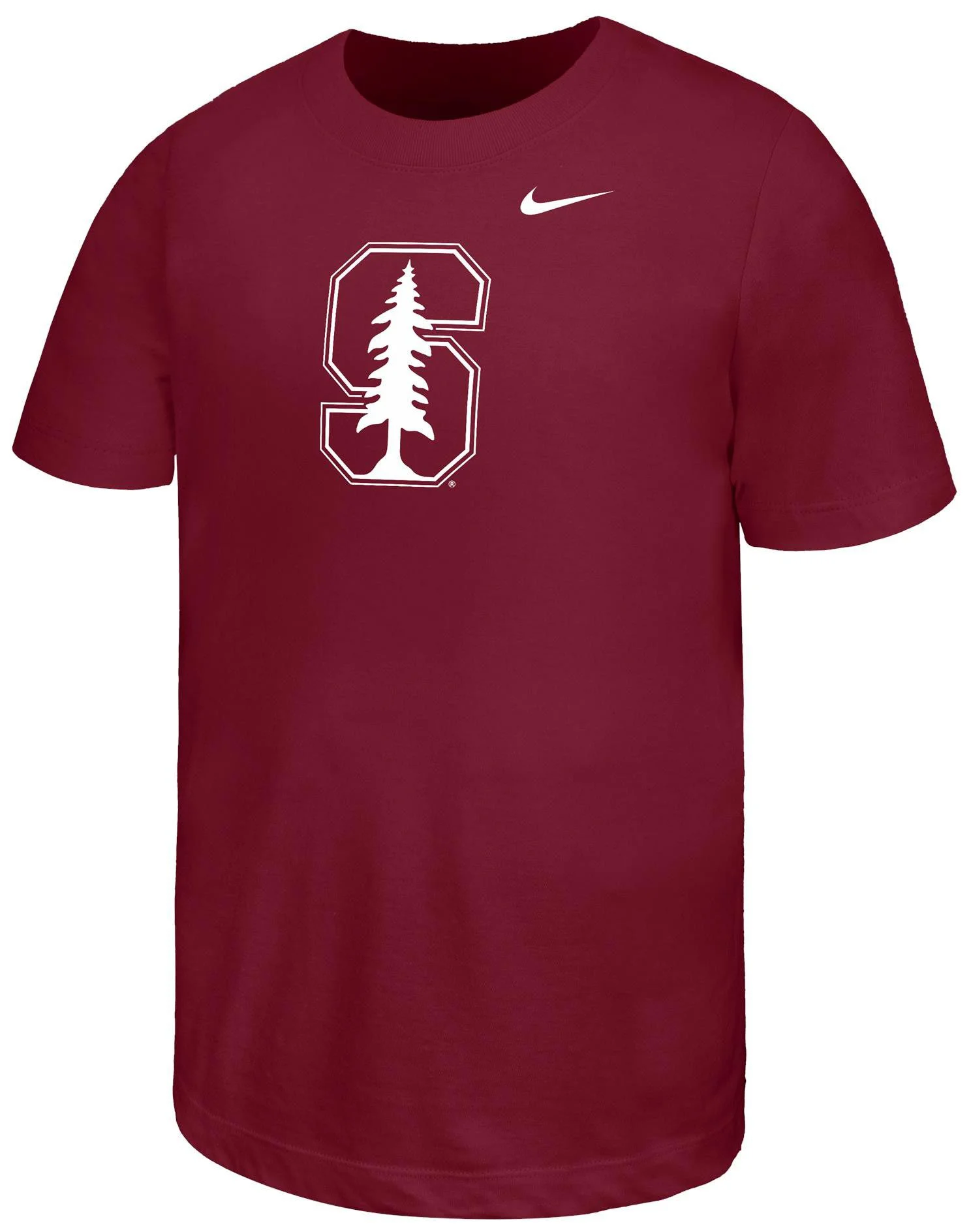 Nike Youth Stanford Cardinal Crimson Core Cotton Primary Logo Short Sleeve T-Shirt - 1
