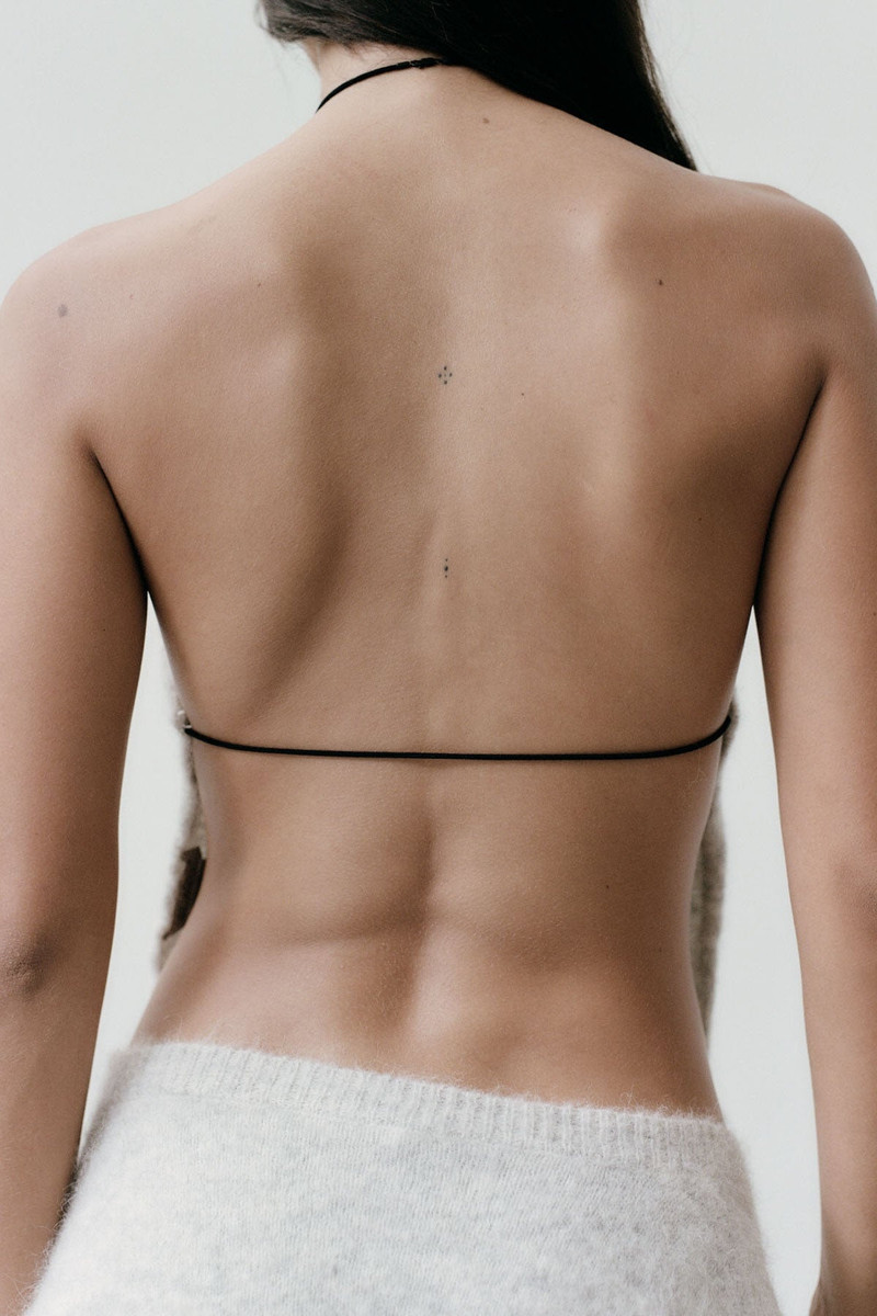 Alpaca Halter Top - Light Grey 4