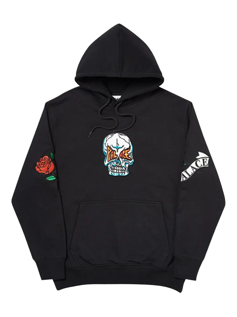 rose-embroidered hoodie 1