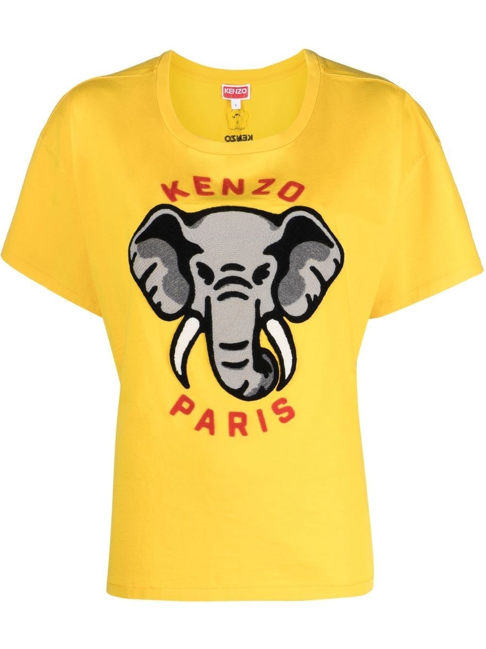 Elephant-embroidered T-shirt - 1