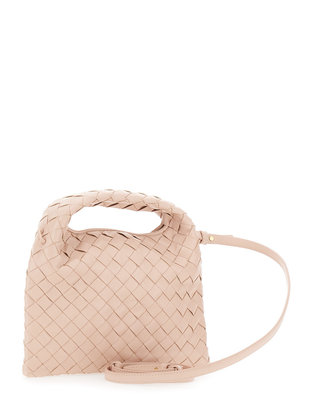 Bottega Veneta Women Pink Crossbody Bag With Removable Shoulder Strap And Intrecciato Motif In Leath - 3