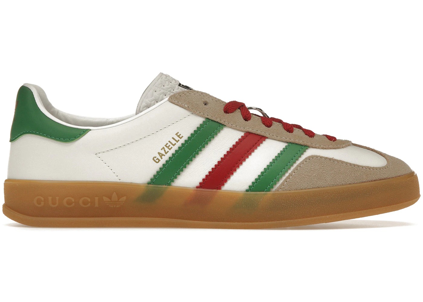 adidas x Gucci Gazelle White Green Red (Women's) - 1