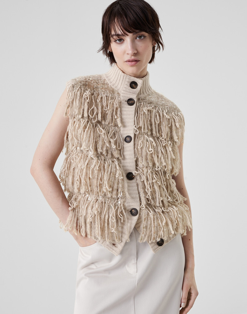 Dazzling Folk OPERA cardigan in mohair, cashmere and wool 1