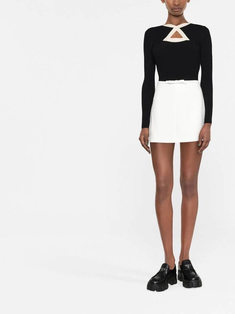 REDValentino bow-detail mini skorts outlook