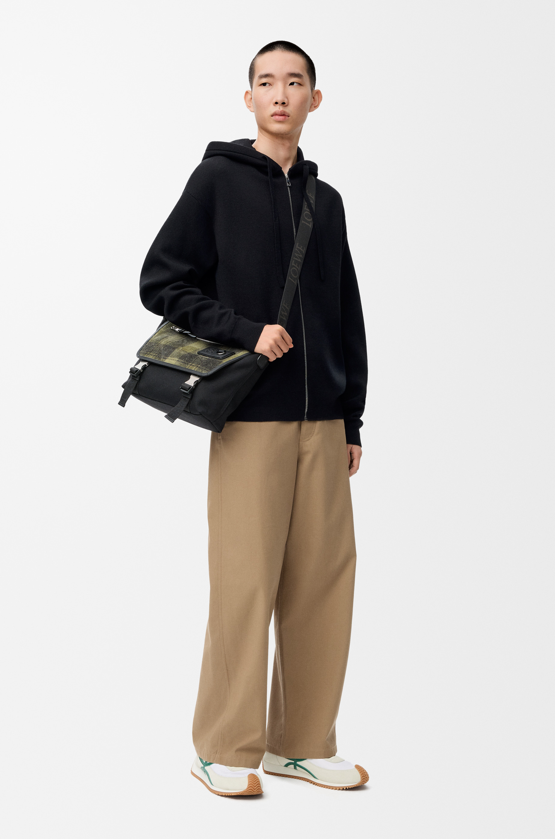Anagram zip-up hoodie in wool - 2