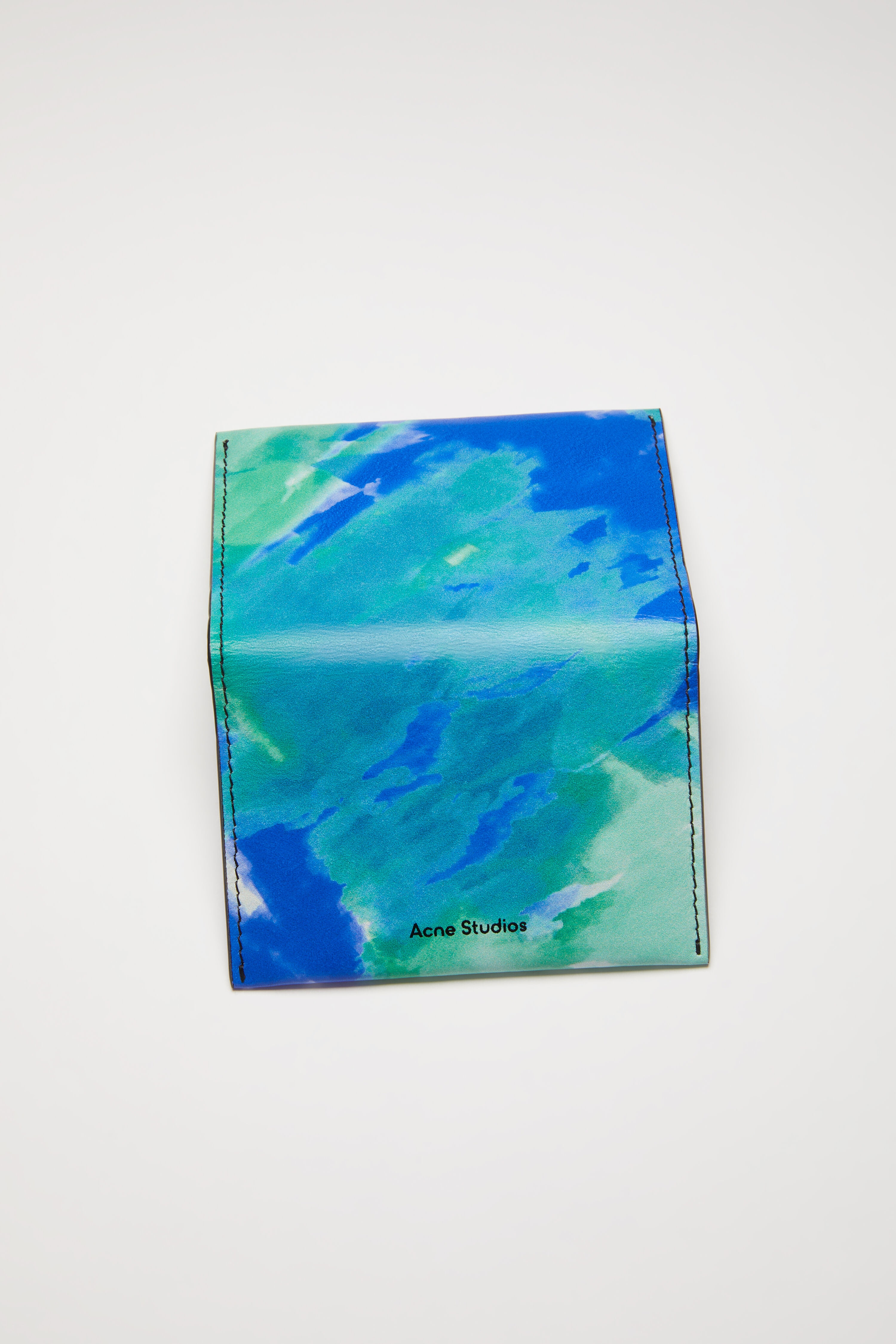 Folded card holder - Blue/green - 3