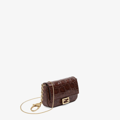 FENDI Brown caiman charm outlook