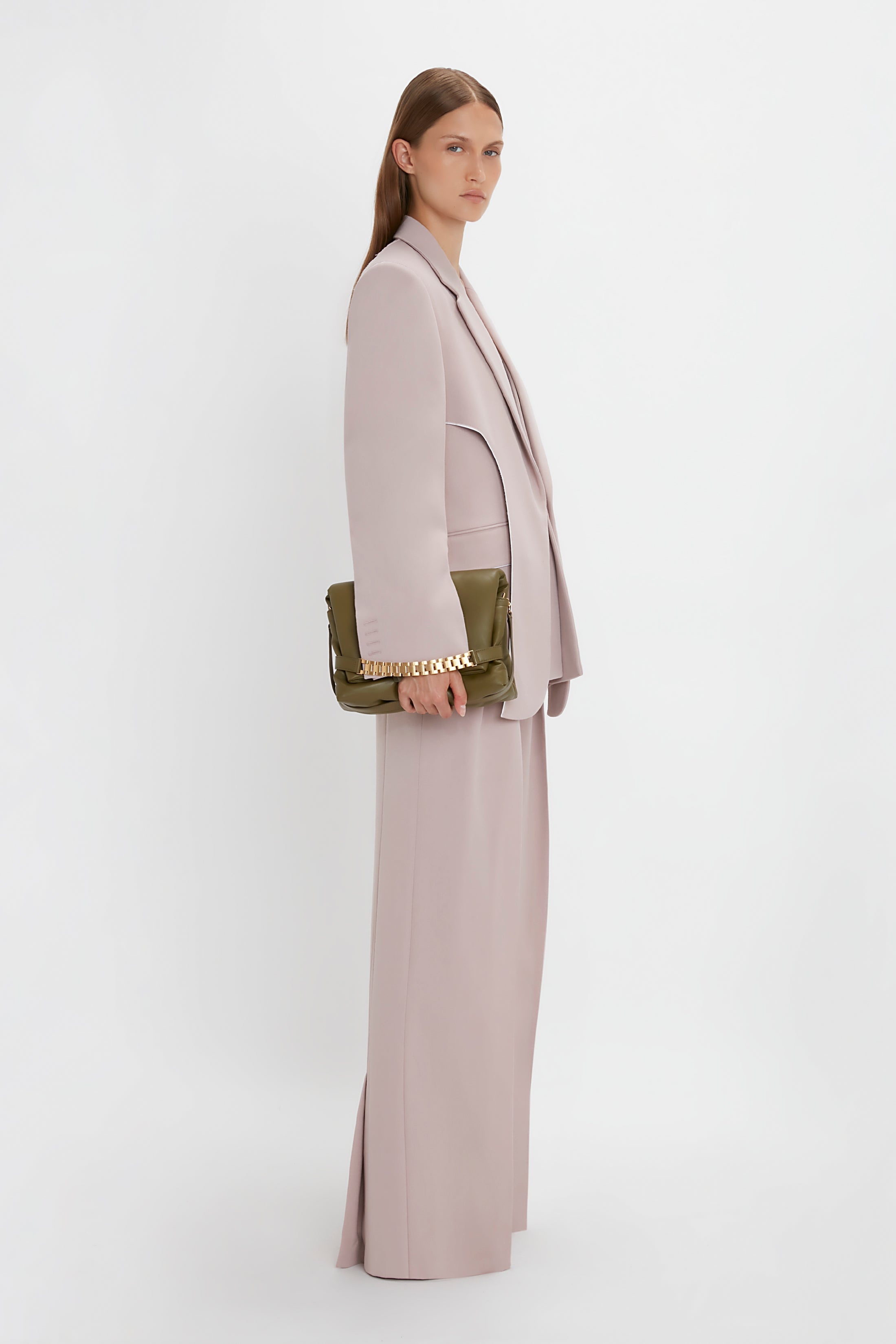 Double Panel Front Jacket In Rose Quartz - 7