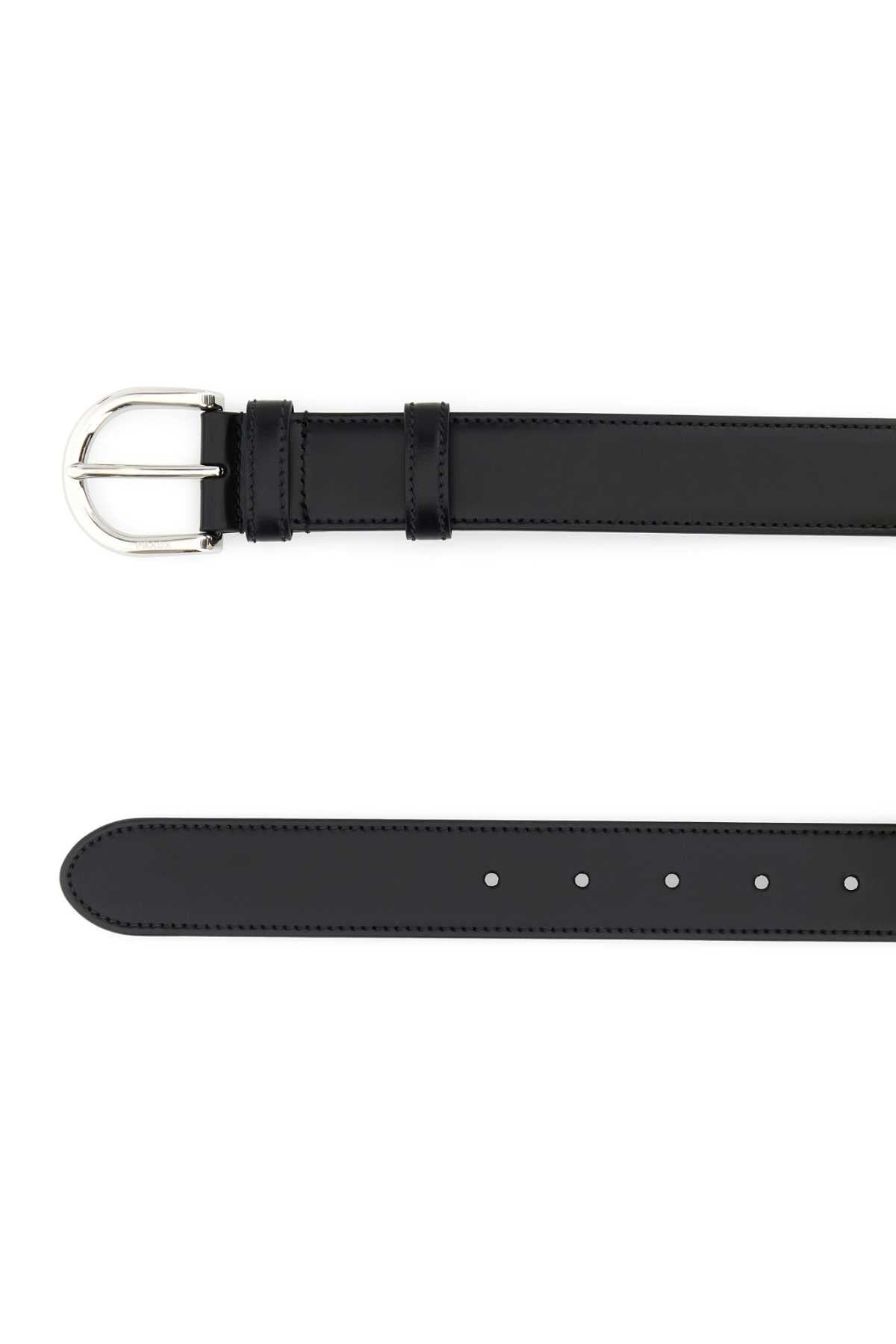 Prada Women Black Leather Belt - 2