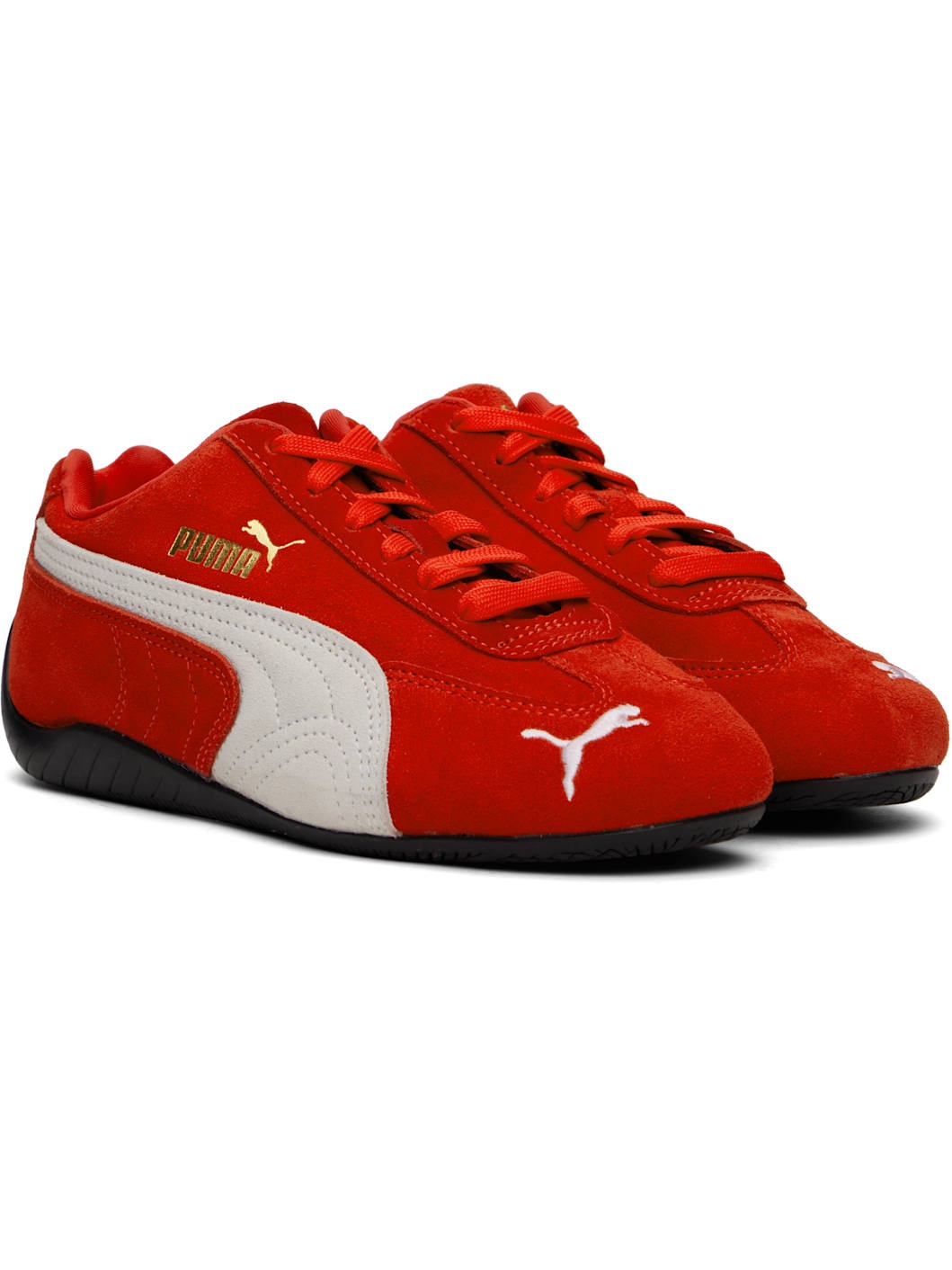 Red & White Speedcat OG Sneakers - 4