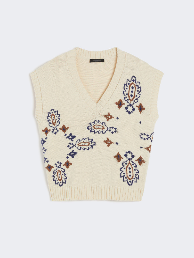 CRUSCA Inlaid cotton-blend gilet 1