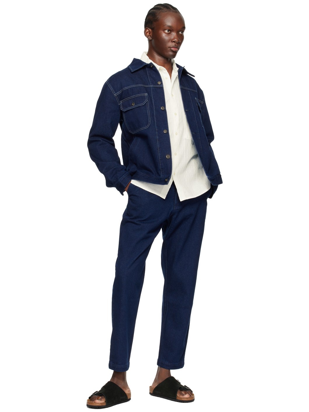 White Square Pocket Shirt - 4