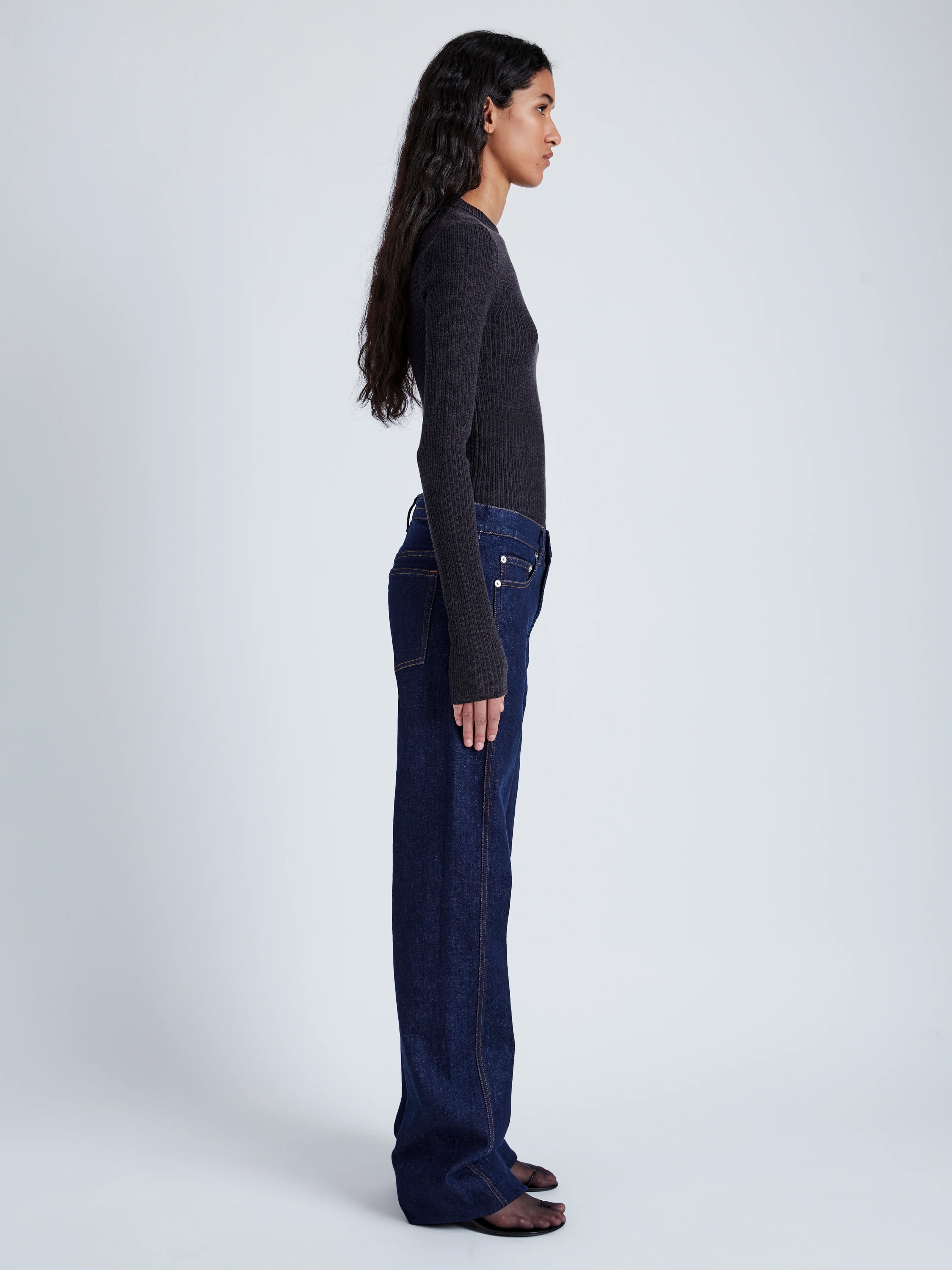 Alyssa Sweater in Midweight Viscose Rib - 4