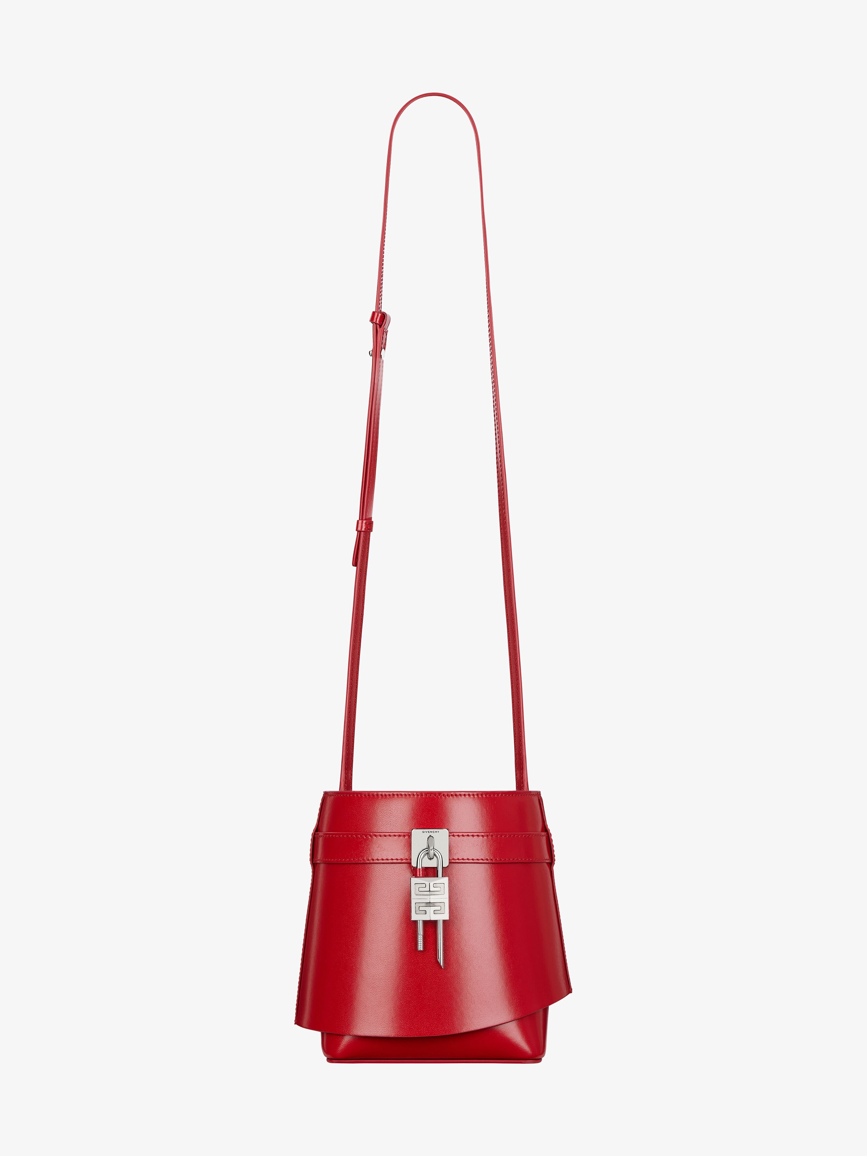 SHARK LOCK BUCKET BAG IN BOX LEATHER - 3