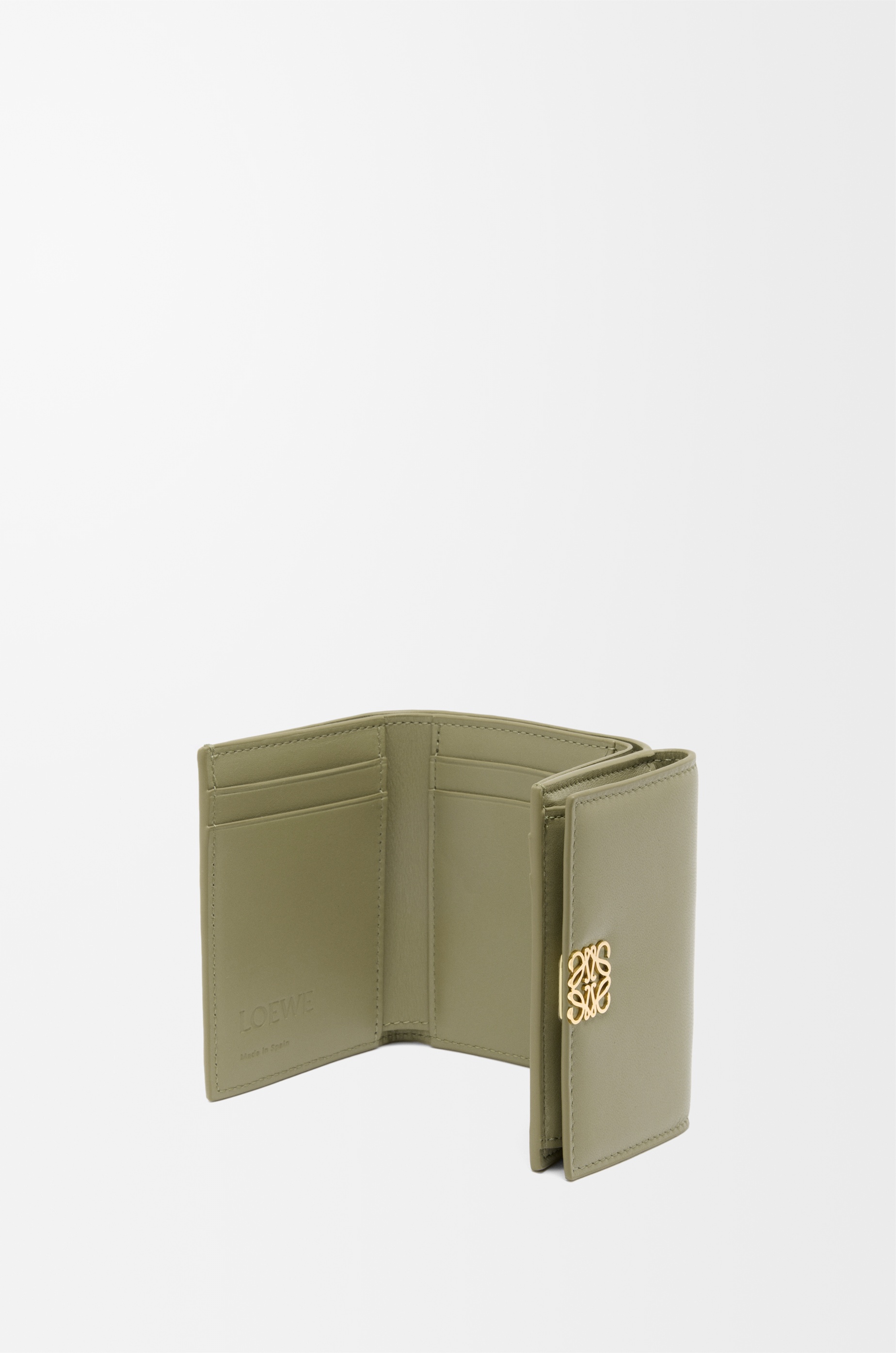 Puffer Anagram trifold wallet in shiny nappa calfskin - 4