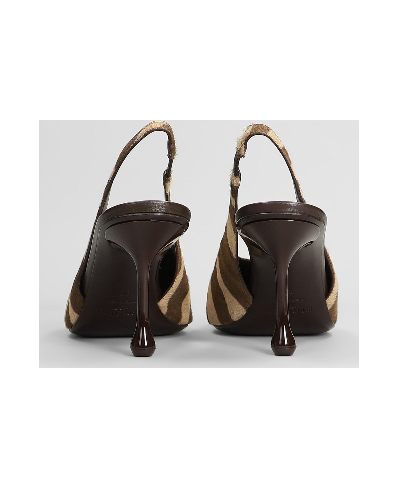 Isa 80 Pumps In Brown Pony Skin - 4