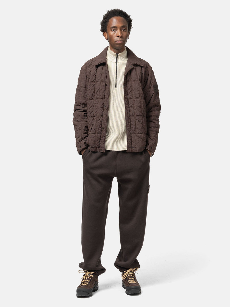 Stone Island Ghost Piece Cotton Wool Fleece Sweatpants Dark Brown outlook