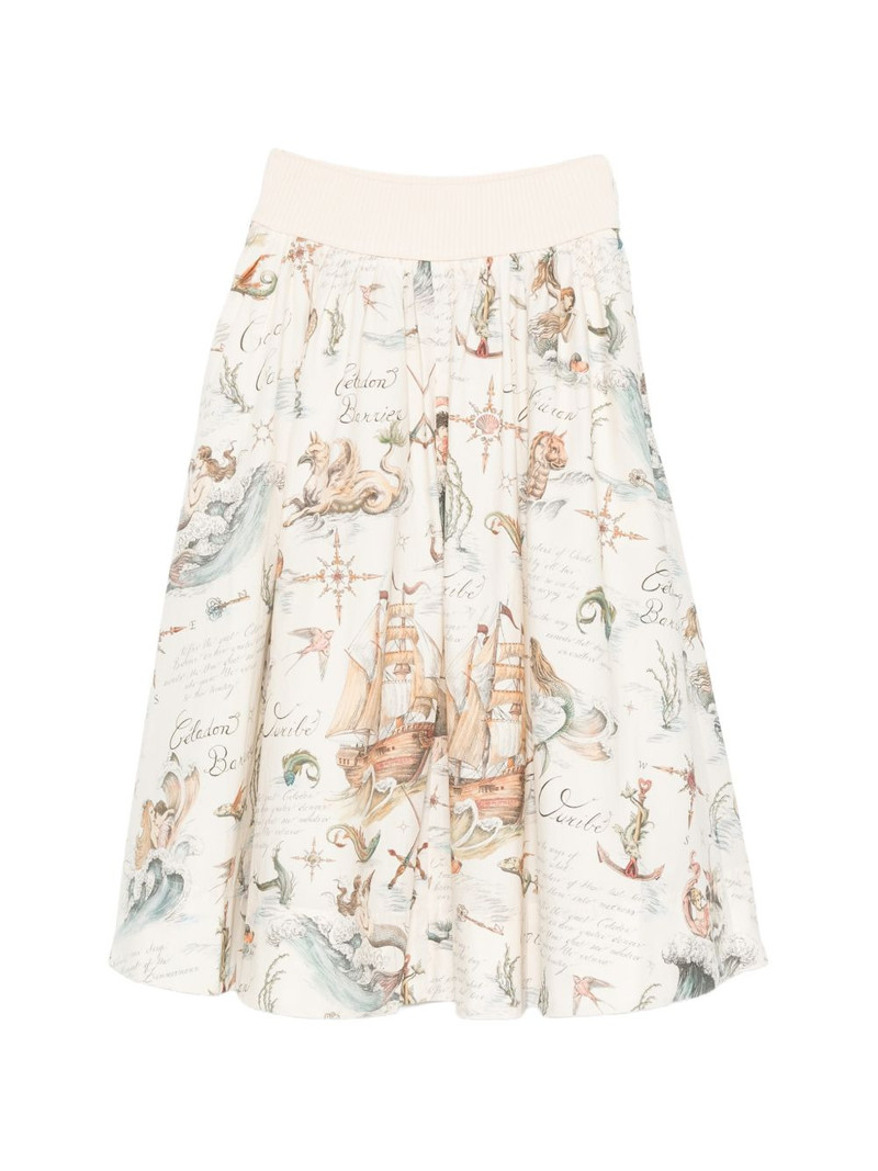 ribbed printed midi skirt 1