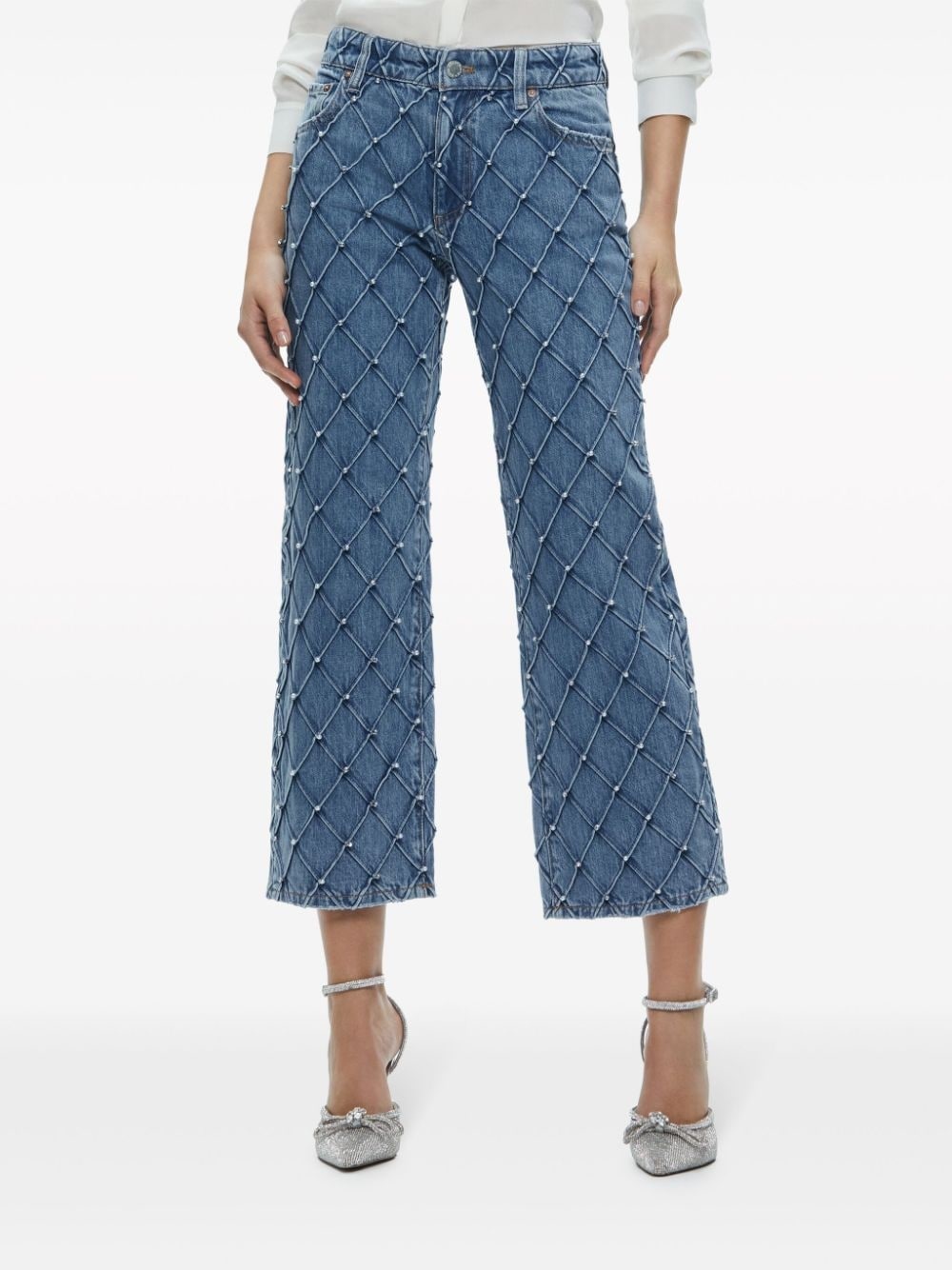 Weezy quilted cropped jeans - 5