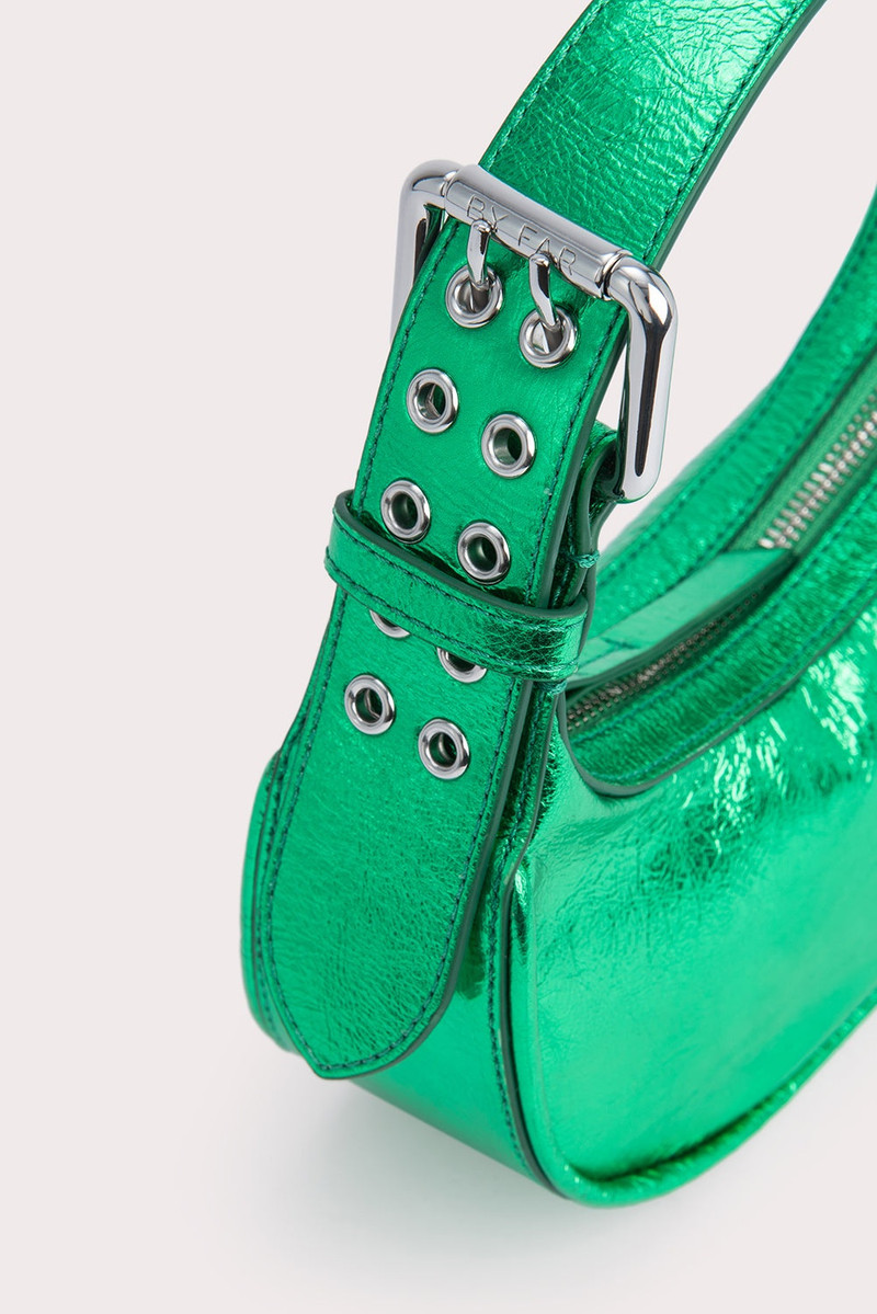 Mini Soho Clover Green Metallic Leather 6