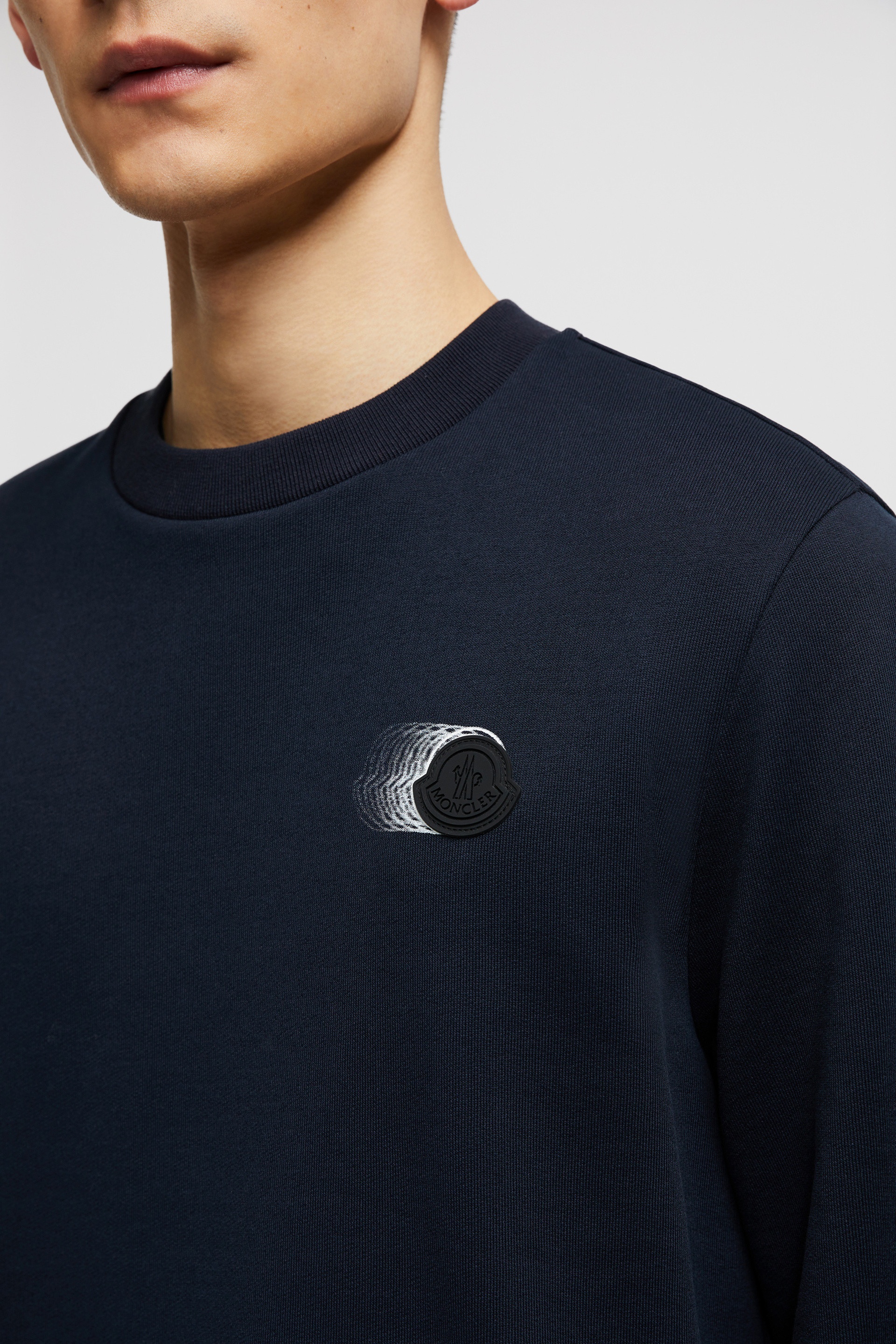 Faded Logo Motif Cotton Sweatshirt - 6