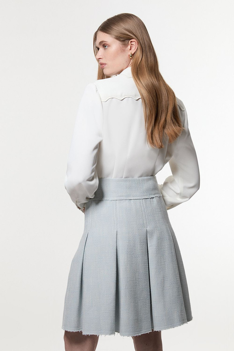 Spring Tweed Tailored Full Skirt 4