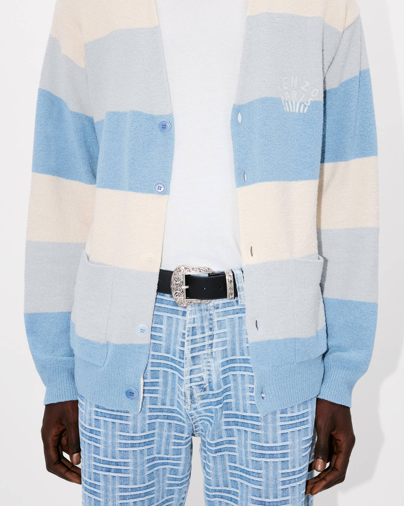 Embroidered stripes cardigan in cotton blend 7