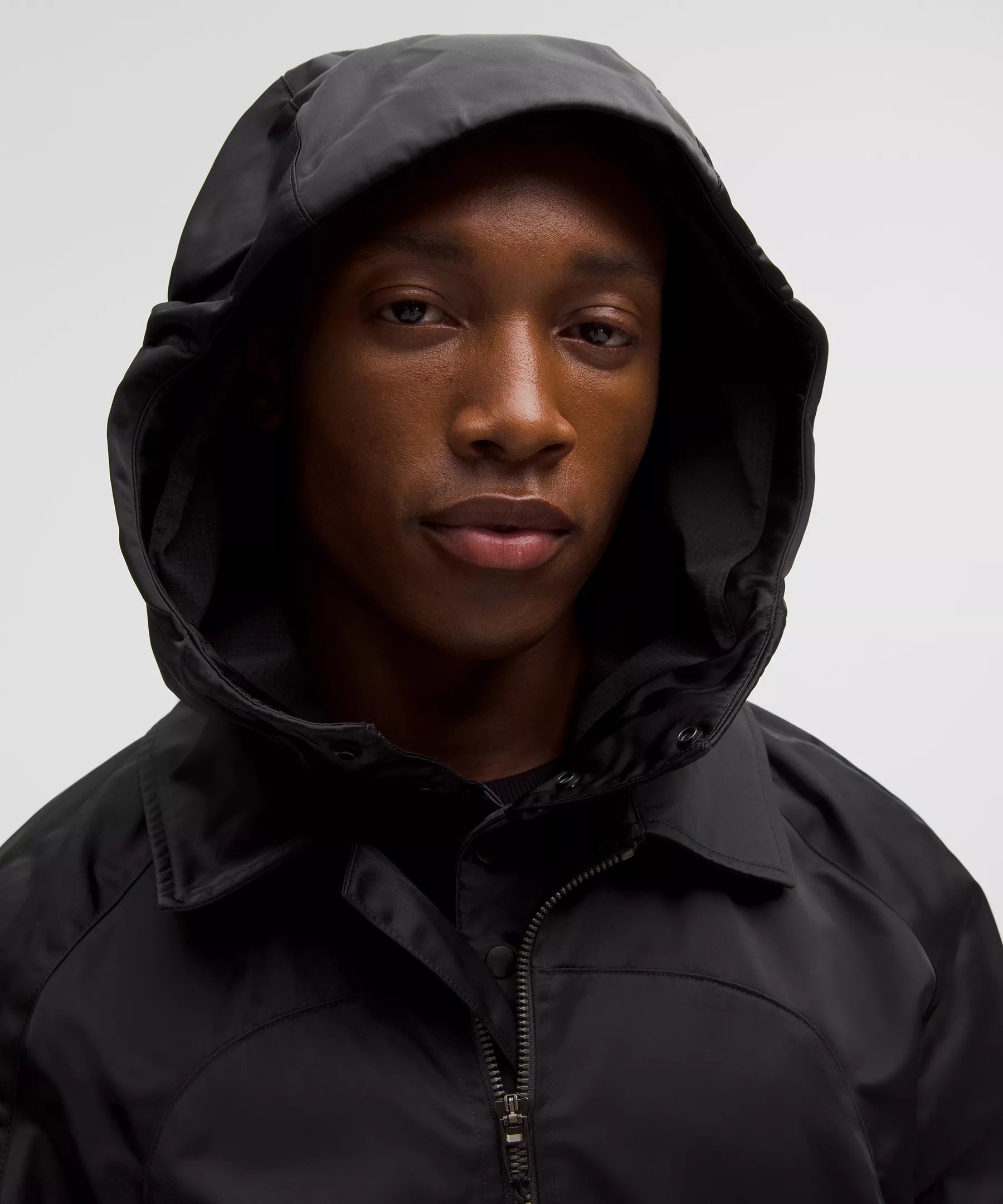 Taffeta Removable-Hood Collared Jacket *SLNSH Collection - 4