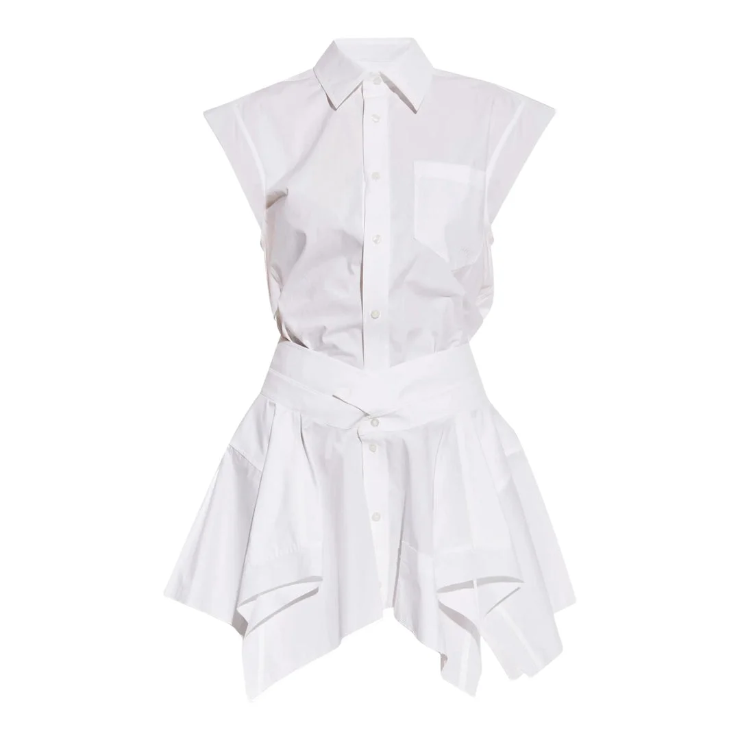 Cut Off Double Shirt Dress - 1