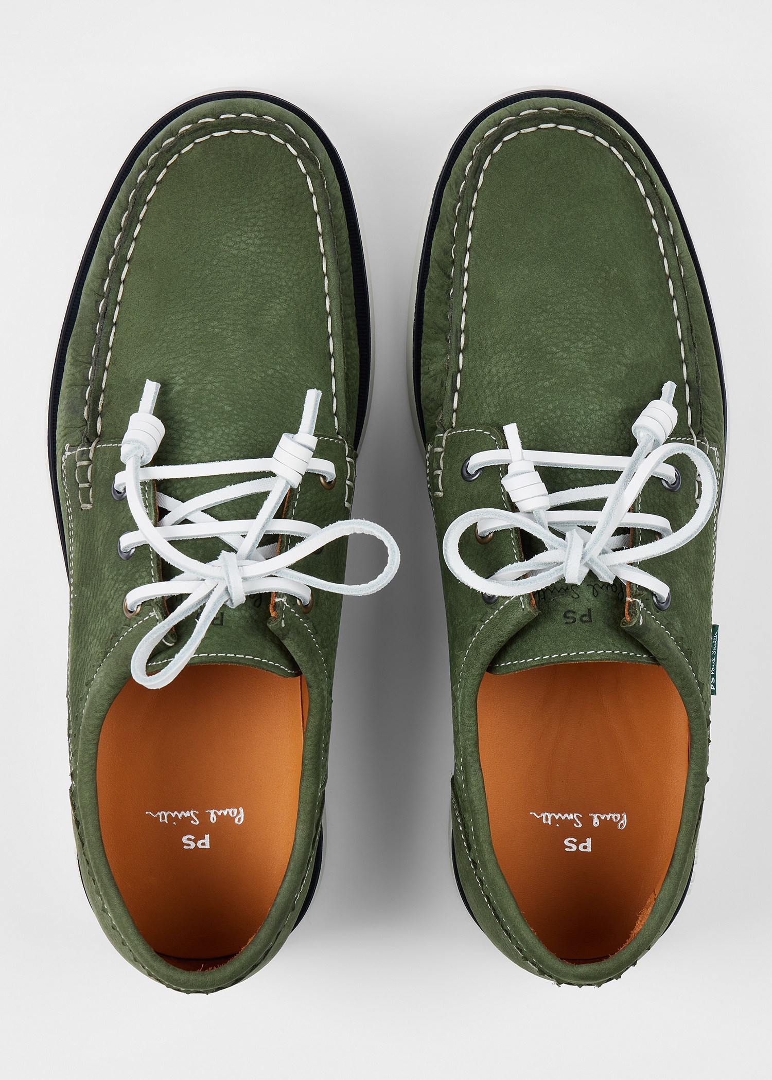 Khaki Nubuck 'Pebble' Boat Shoes - 5