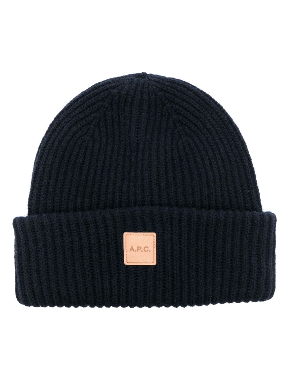 logo-appliqué wool-blend beanie - 1