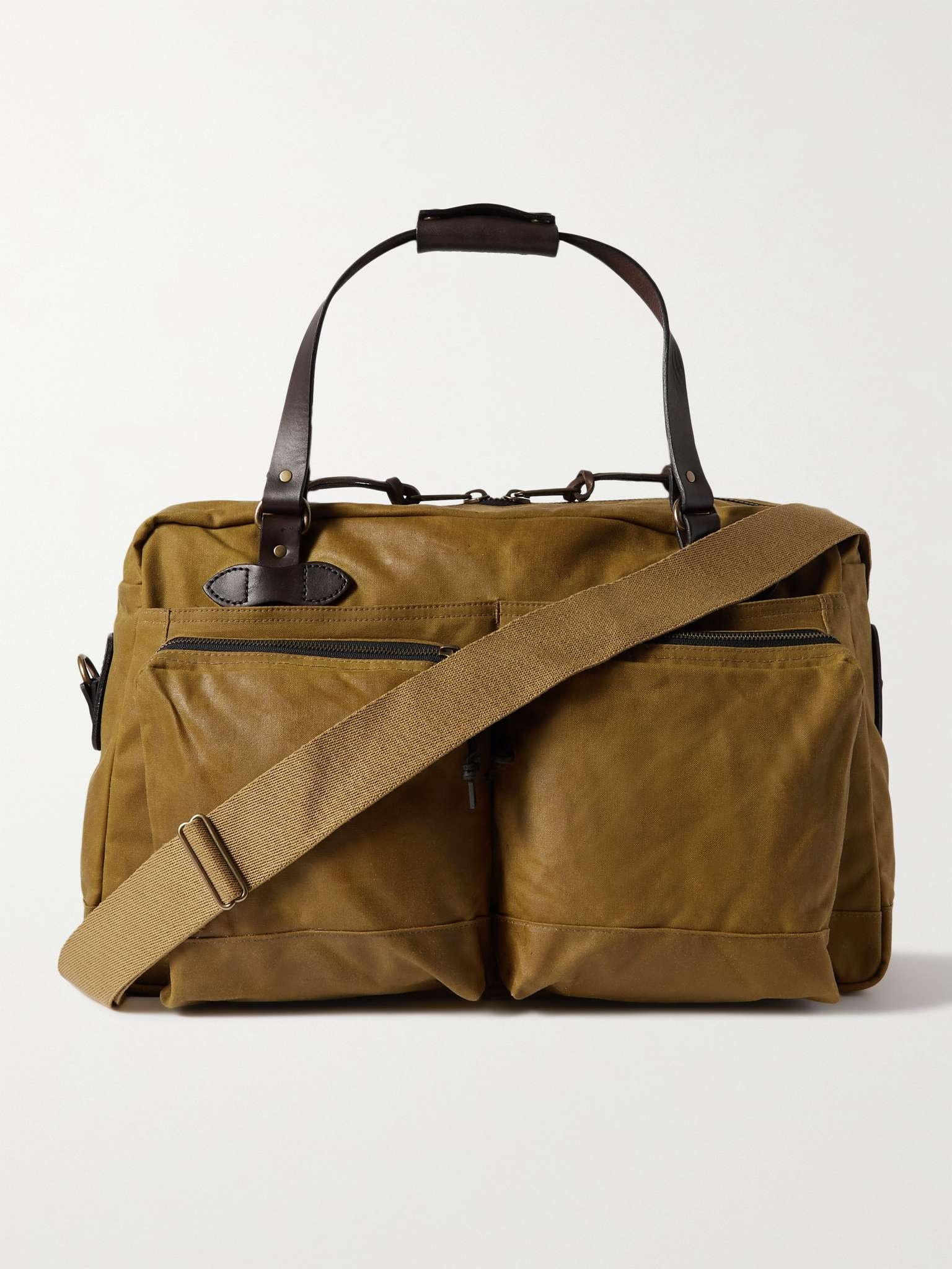 48-Hour Leather-Trimmed Tin Cloth Duffle Bag - 1