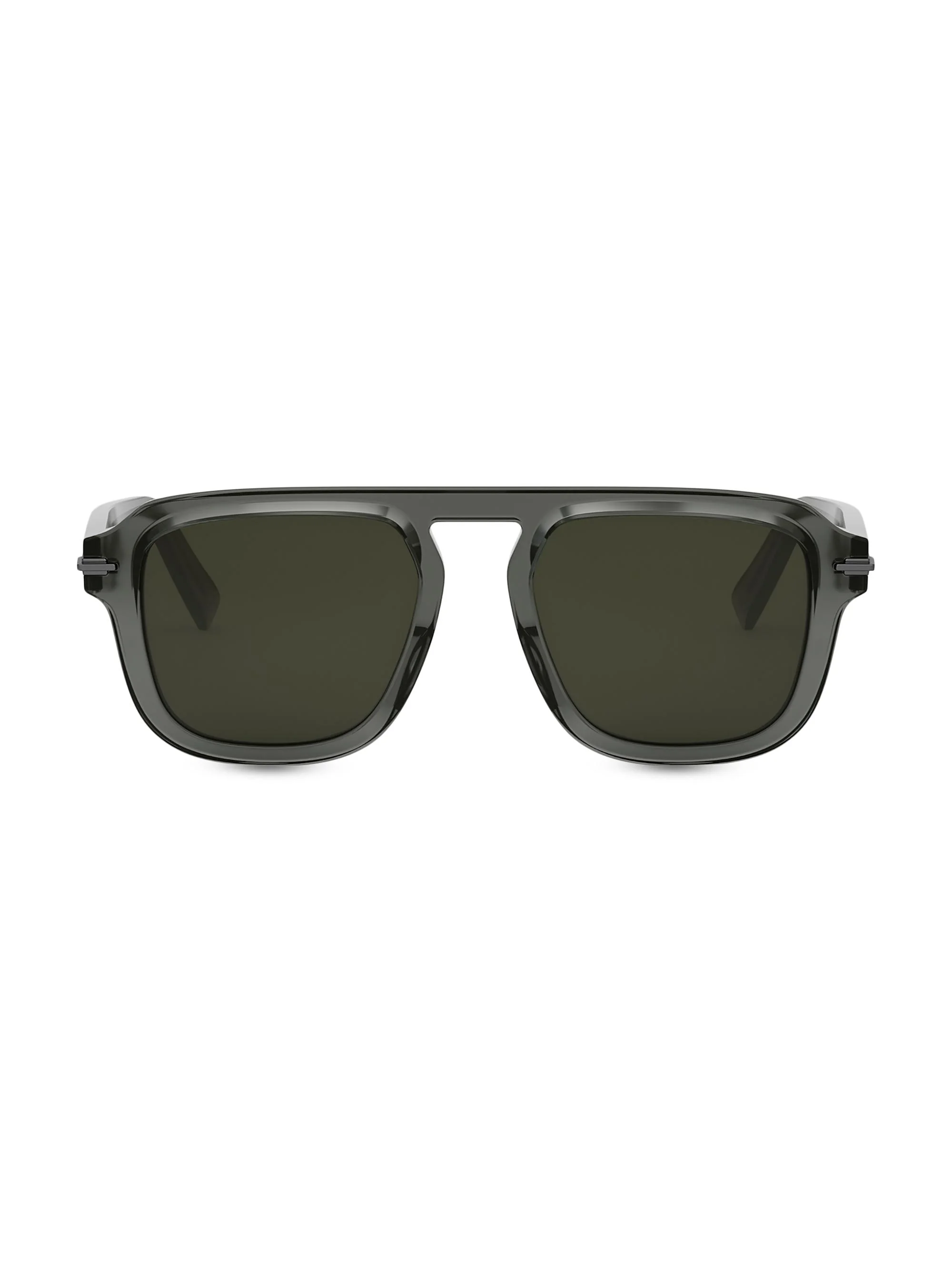 Men's DiorBlackSuit S15I 44MM Rectangular Sunglasses - Grey Green - 1
