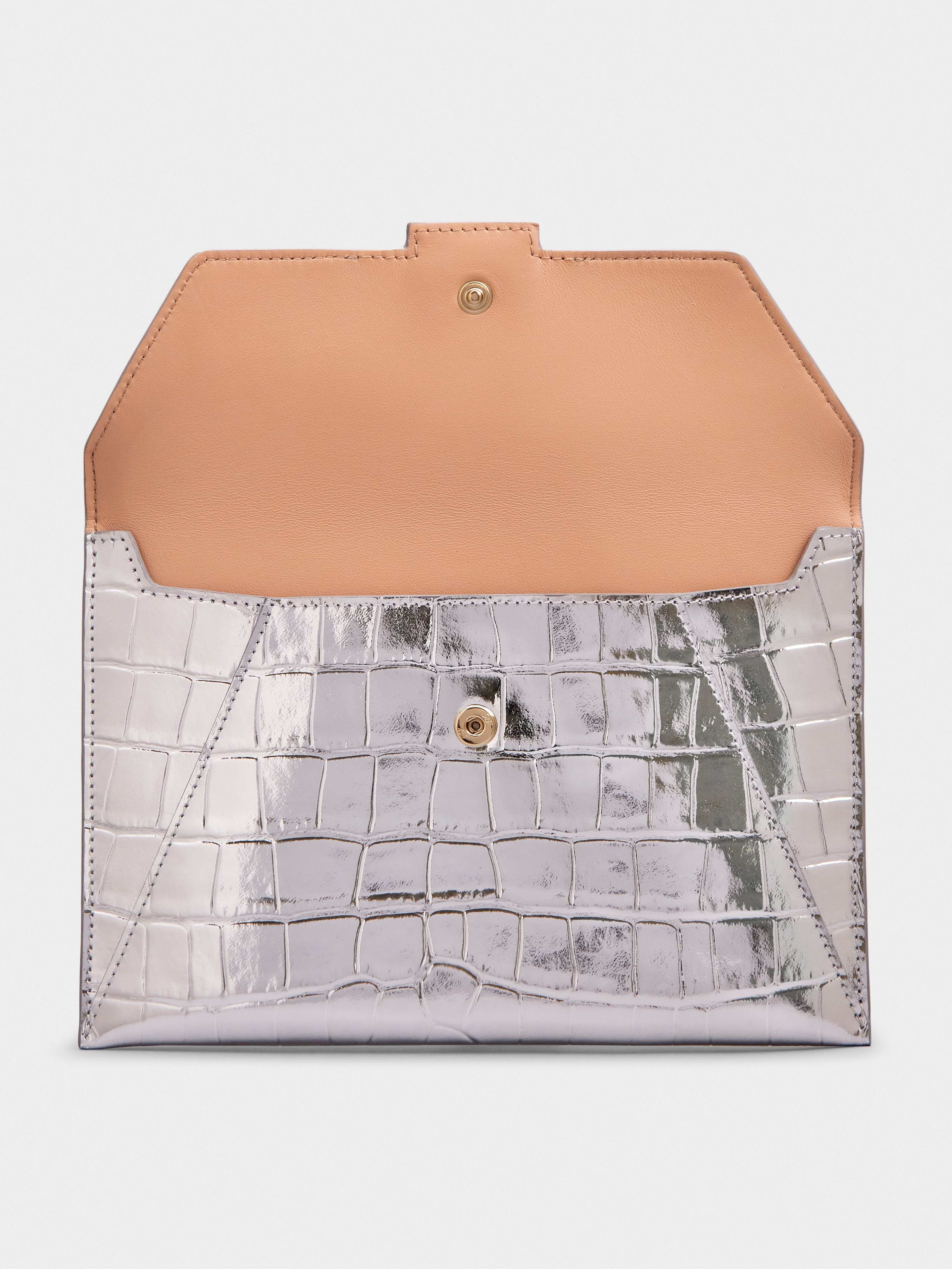 Très Vivier Strass Buckle Clutch in Leather - 5