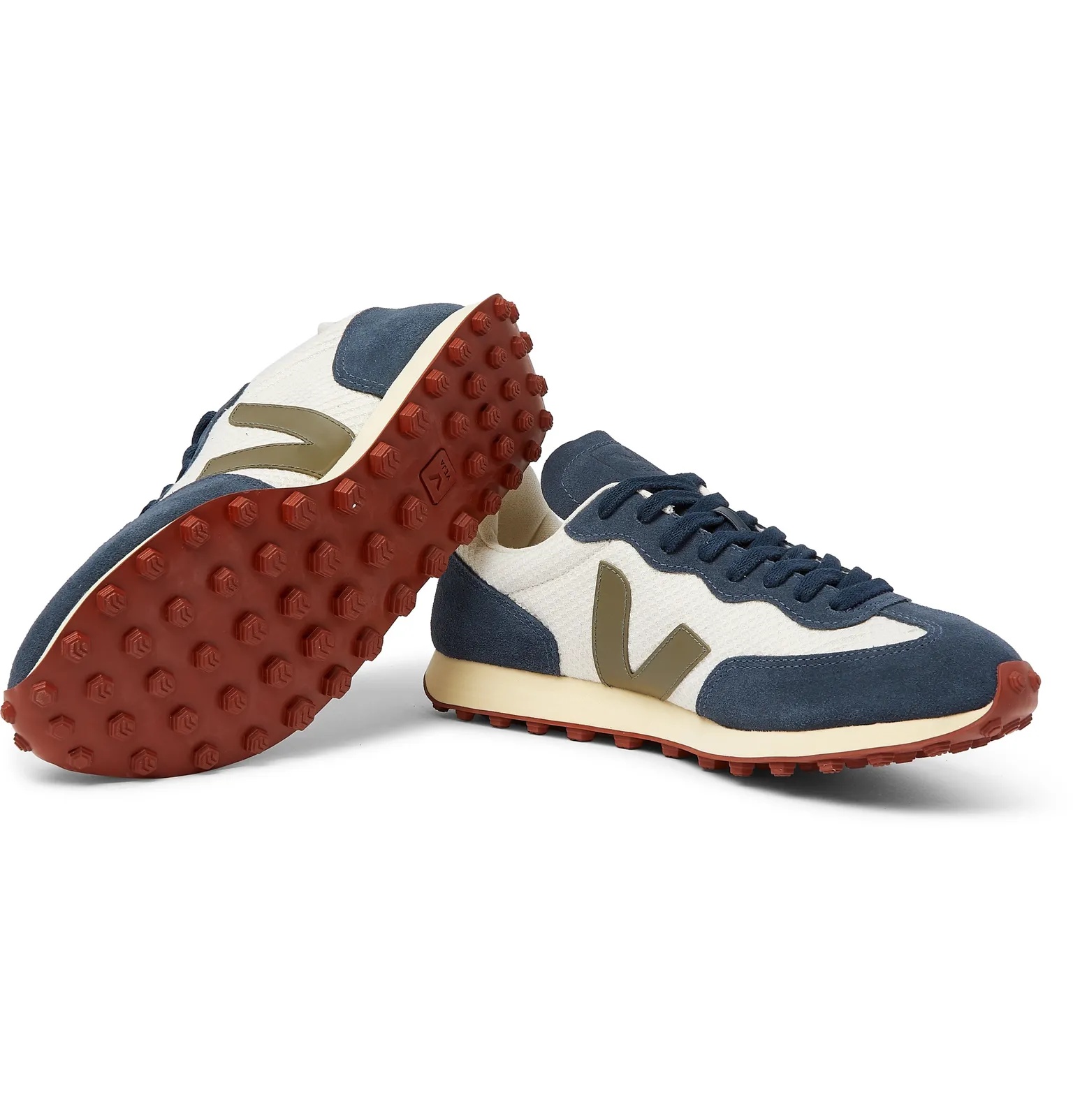 Rio Branco Leather and Rubber-Trimmed Hexamesh and Suede Sneakers - 3