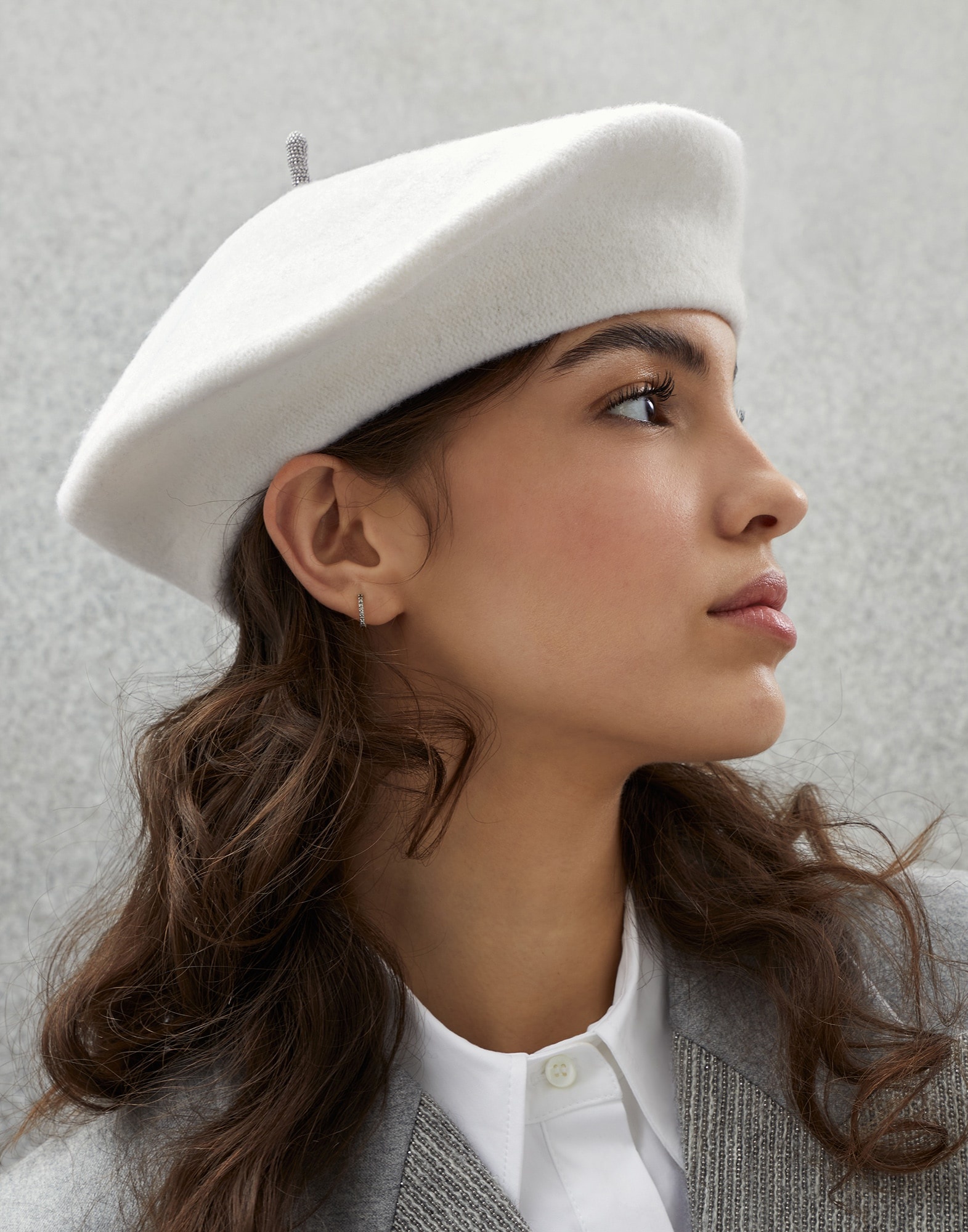 Wool beret with Precious detail - 3