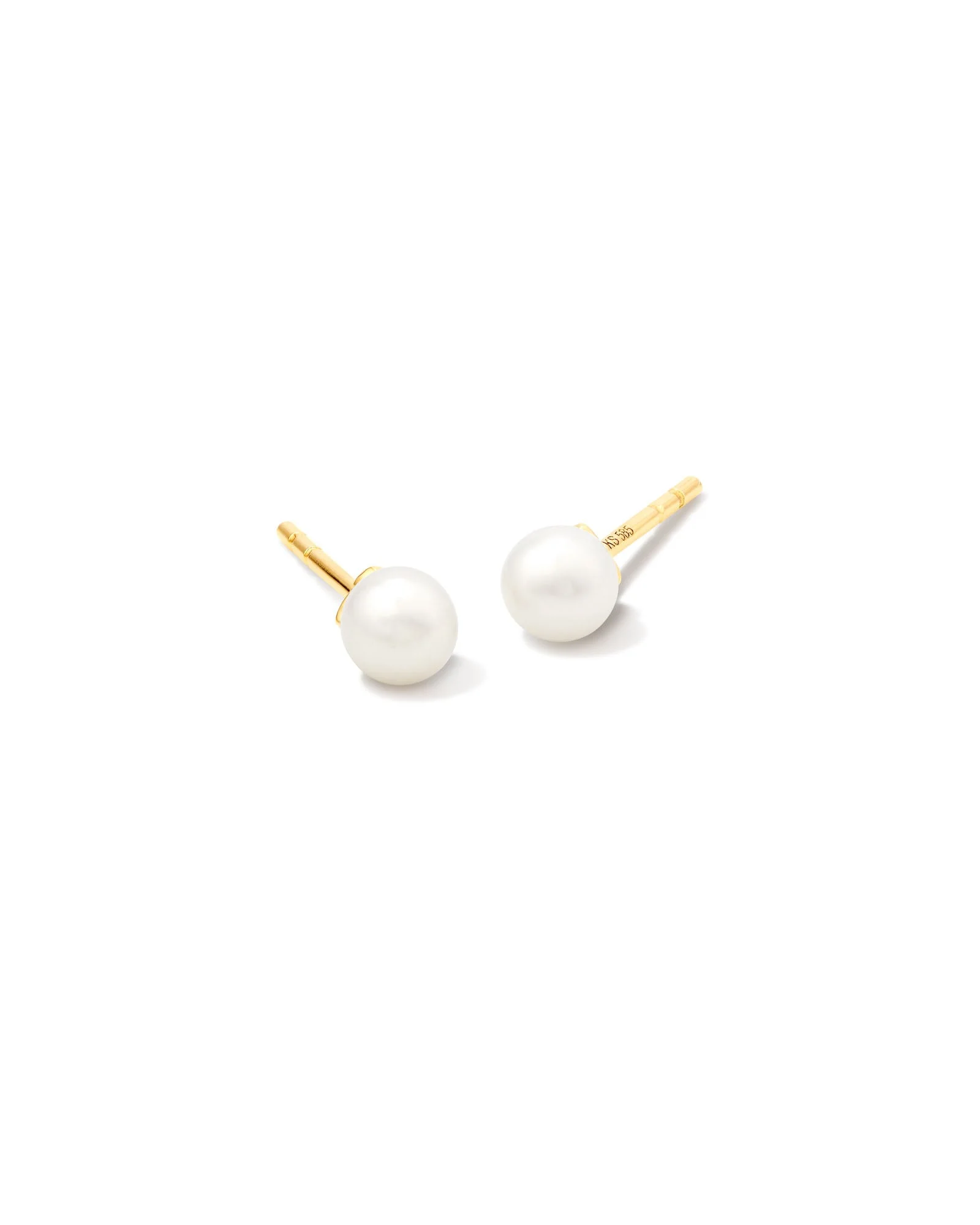 Michelle Pearl 14k Yellow Gold Stud Earrings in Freshwater Cultured Pearl - 1