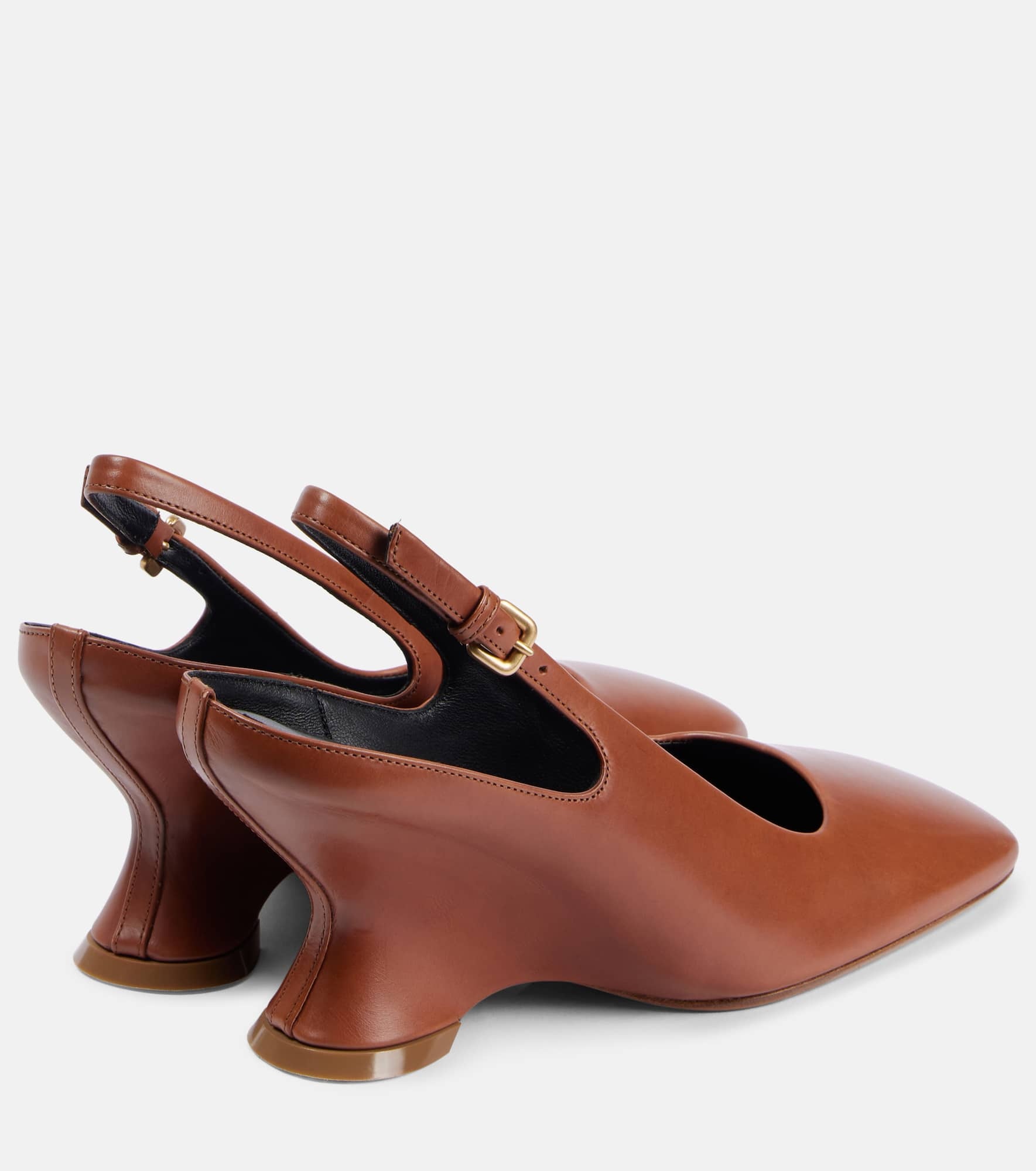 Leather slingback pumps - 2