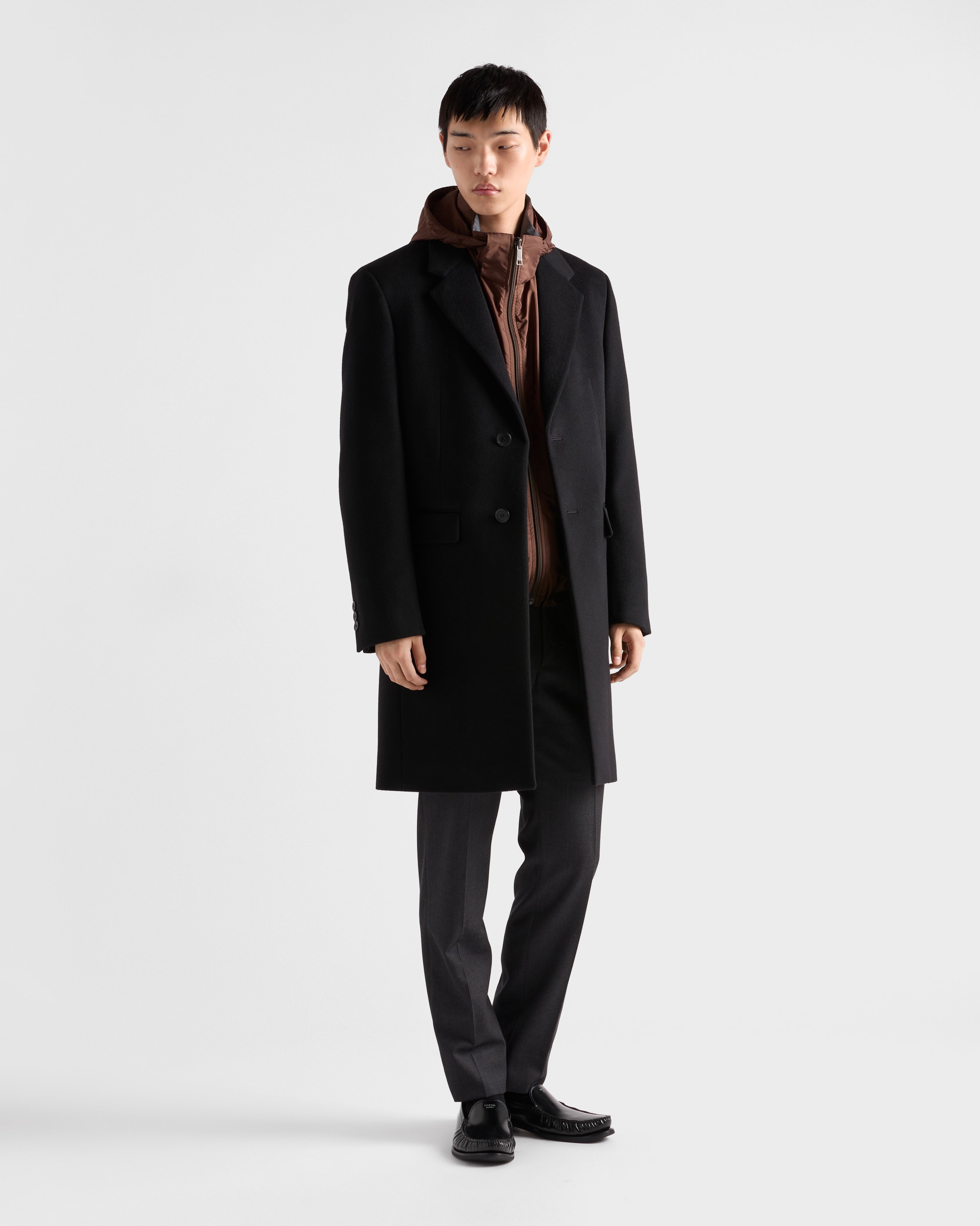 Single-breasted wool blend coat - 2