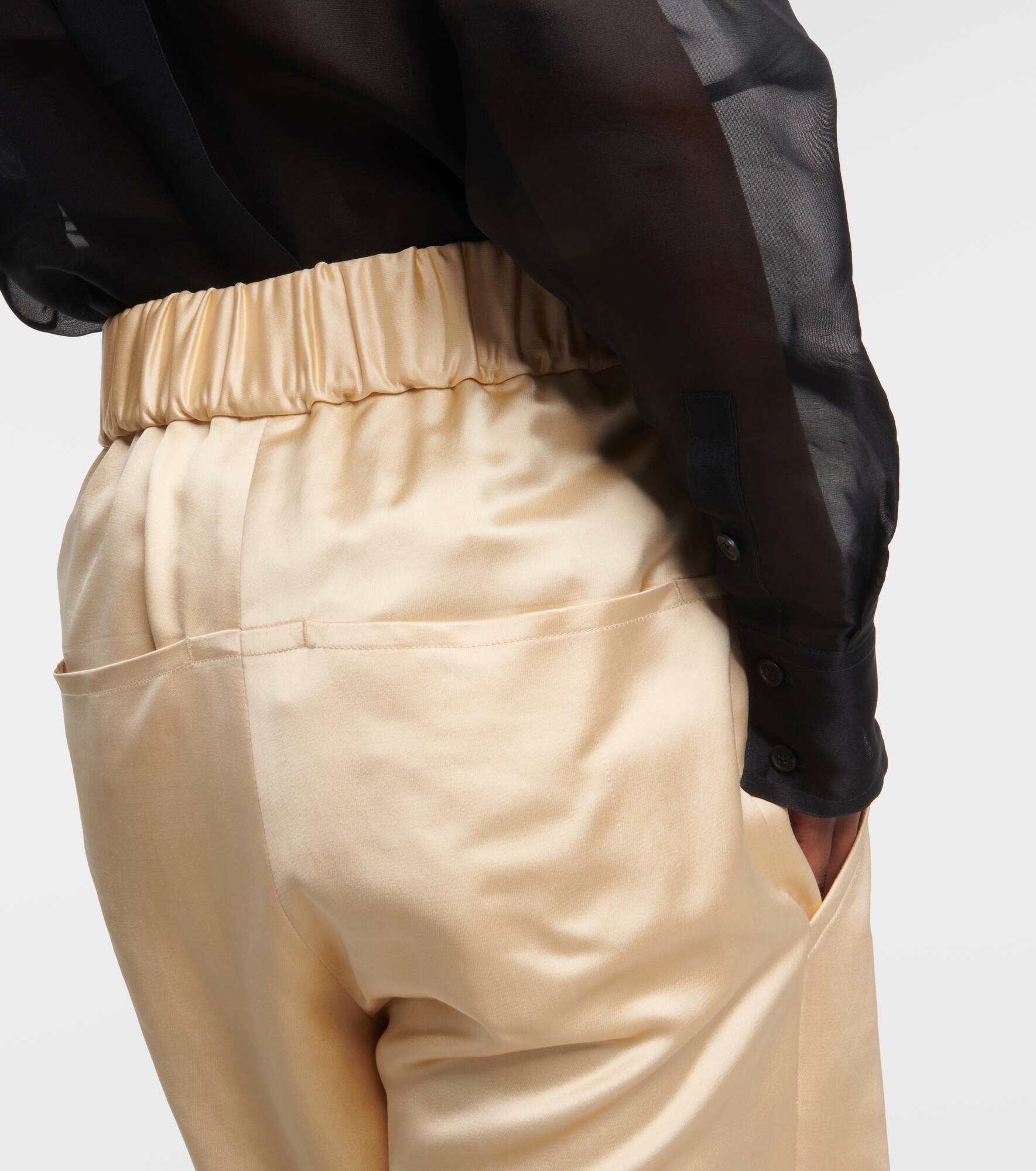 Felton high-rise satin wide-leg pants - 6